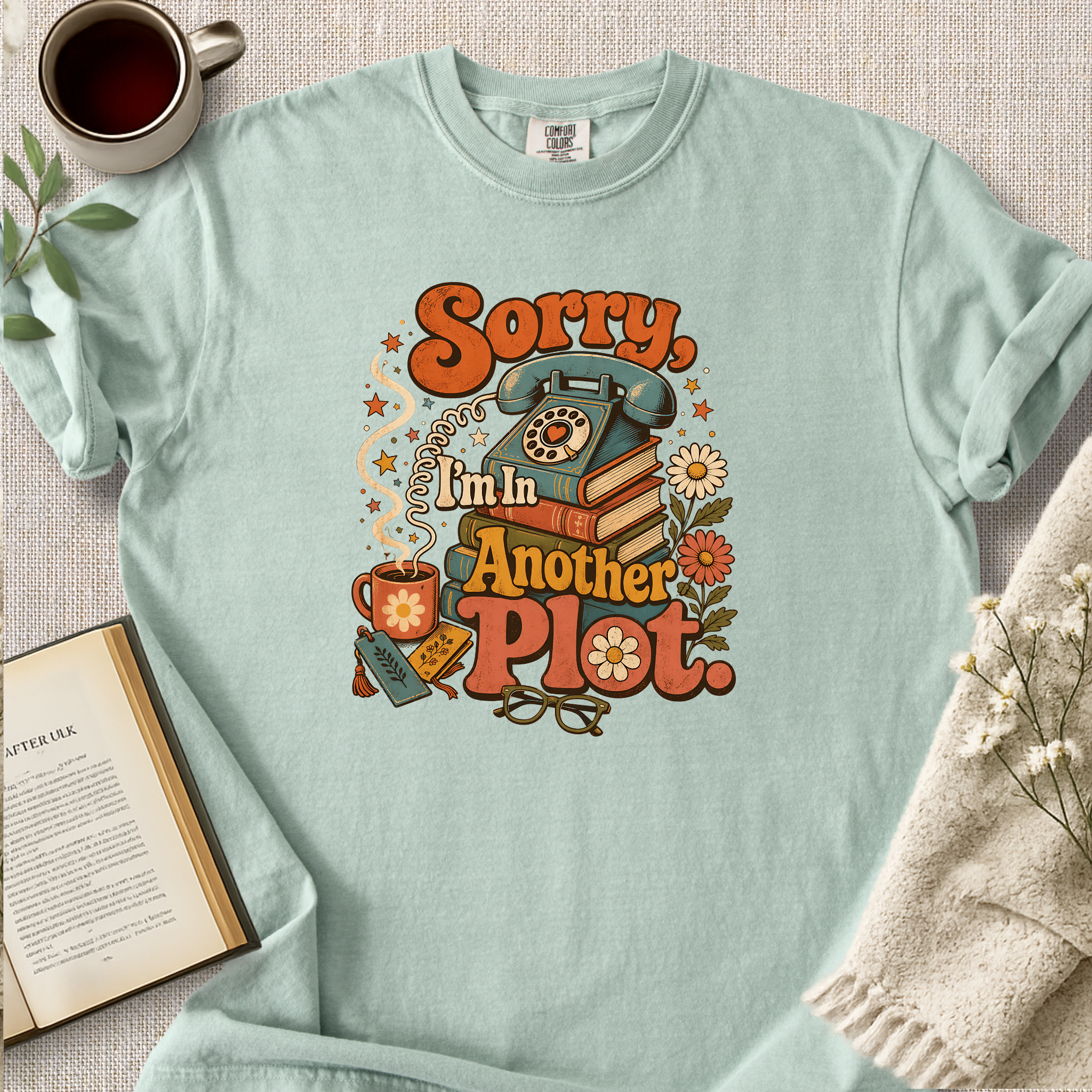 "Sorry, I'm In Another Plot" Cozy Tee
