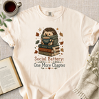 "Social Battery:  One More Chapter" Cozy Tee
