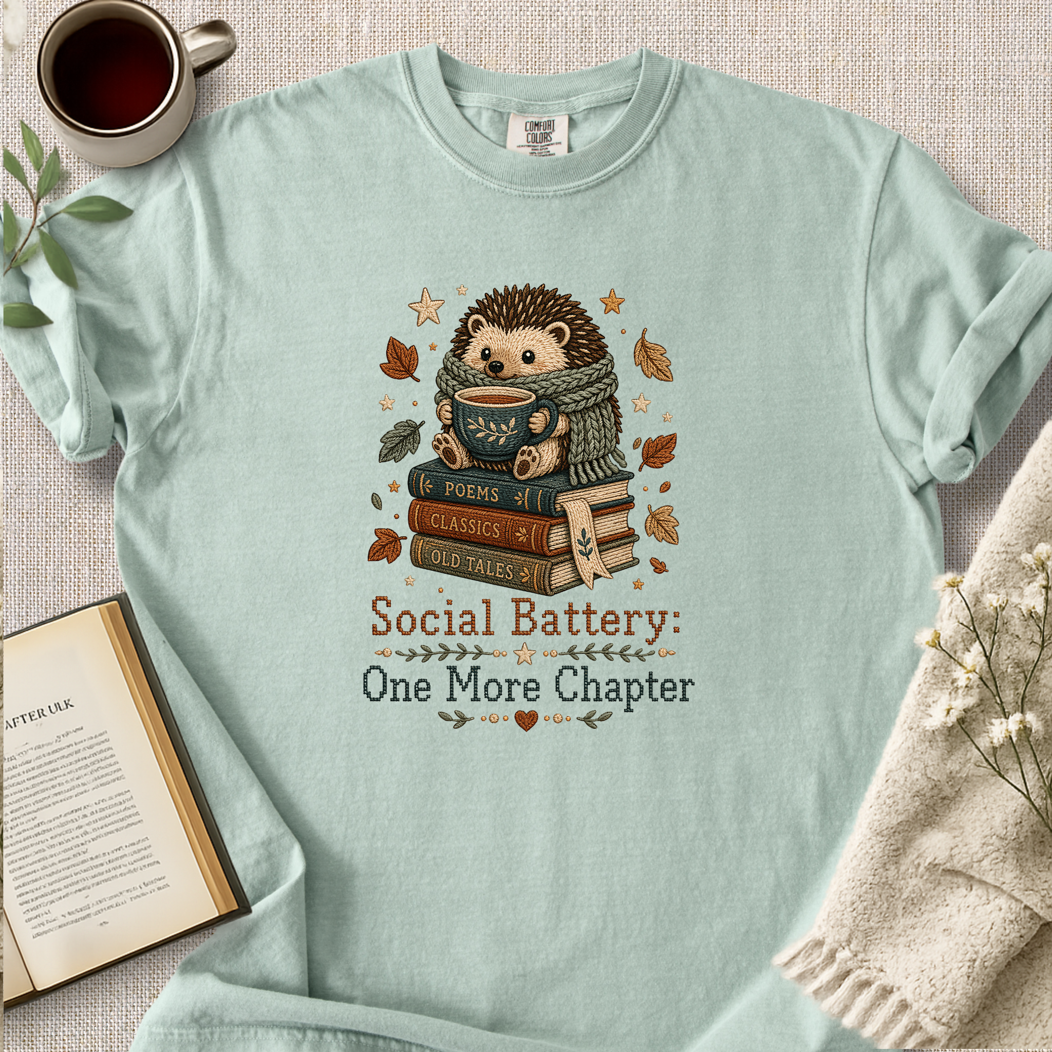 "Social Battery:  One More Chapter" Cozy Tee