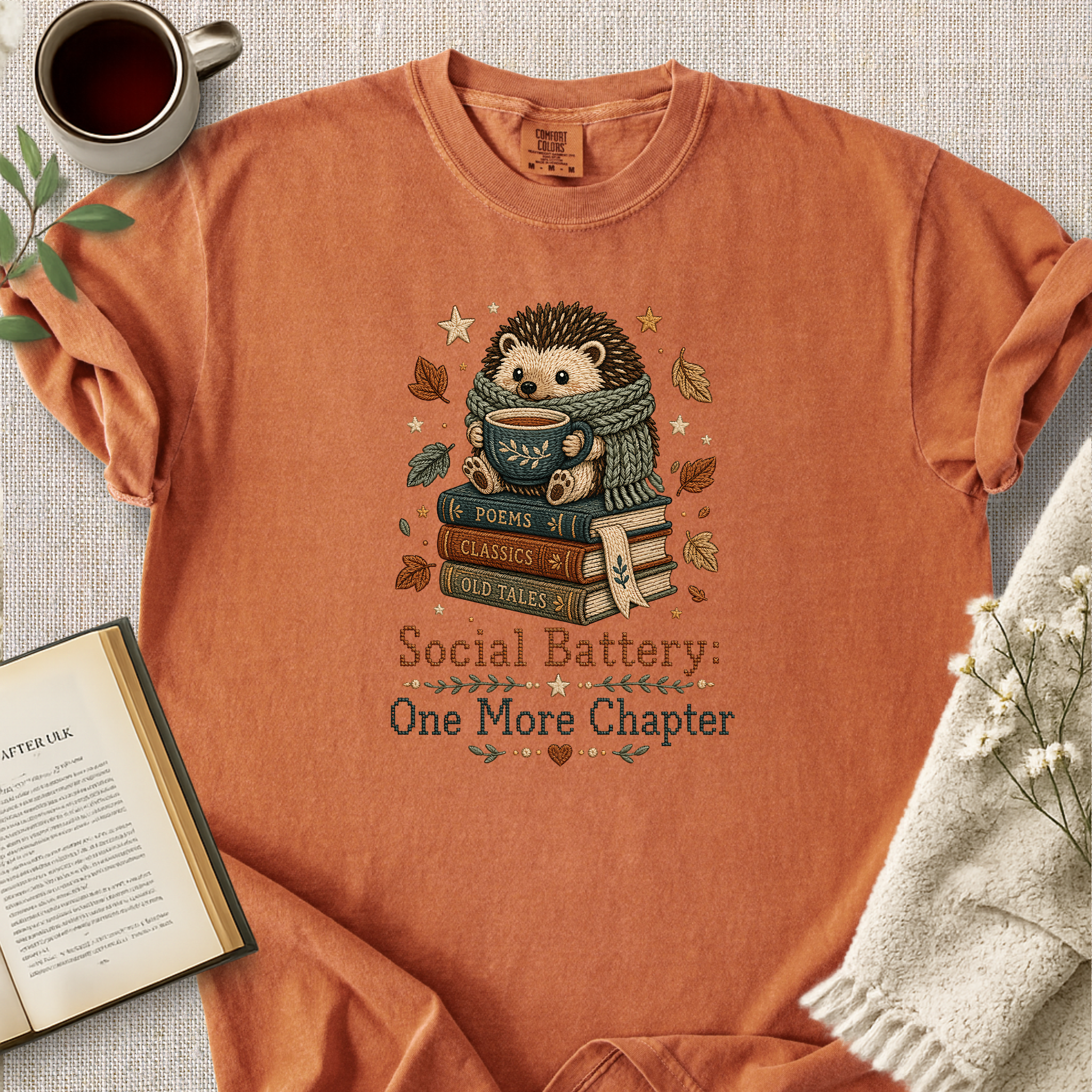 "Social Battery:  One More Chapter" Cozy Tee