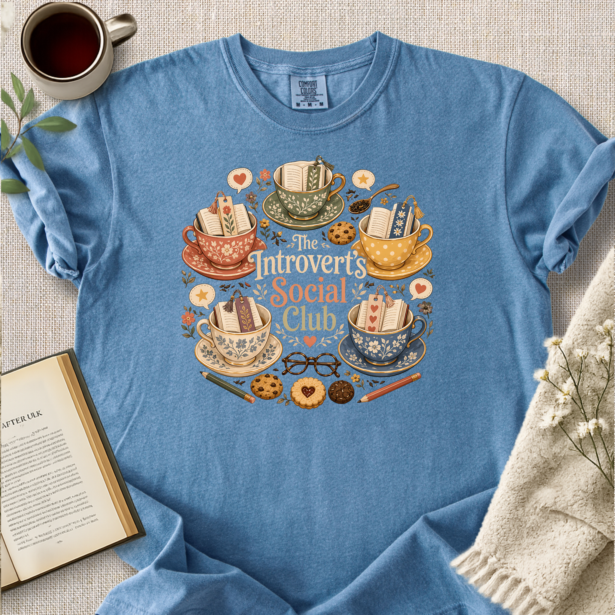 "The Introverts Social Club" Cozy Tee