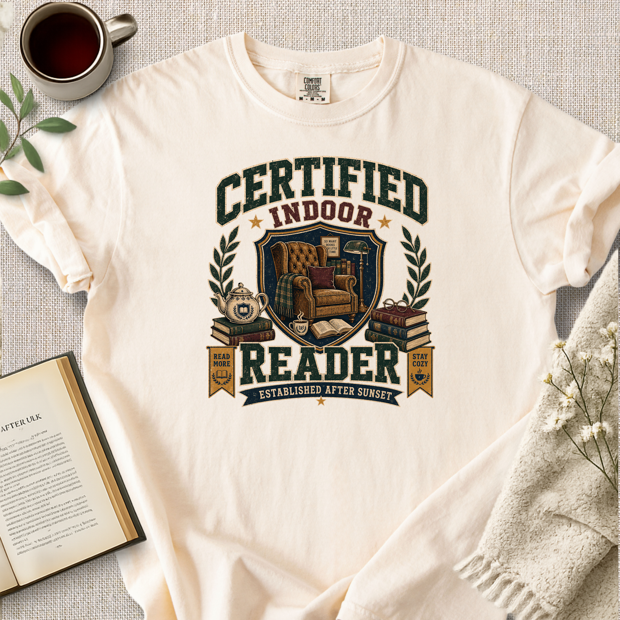 "Certified Indoor Reader" Cozy Tee