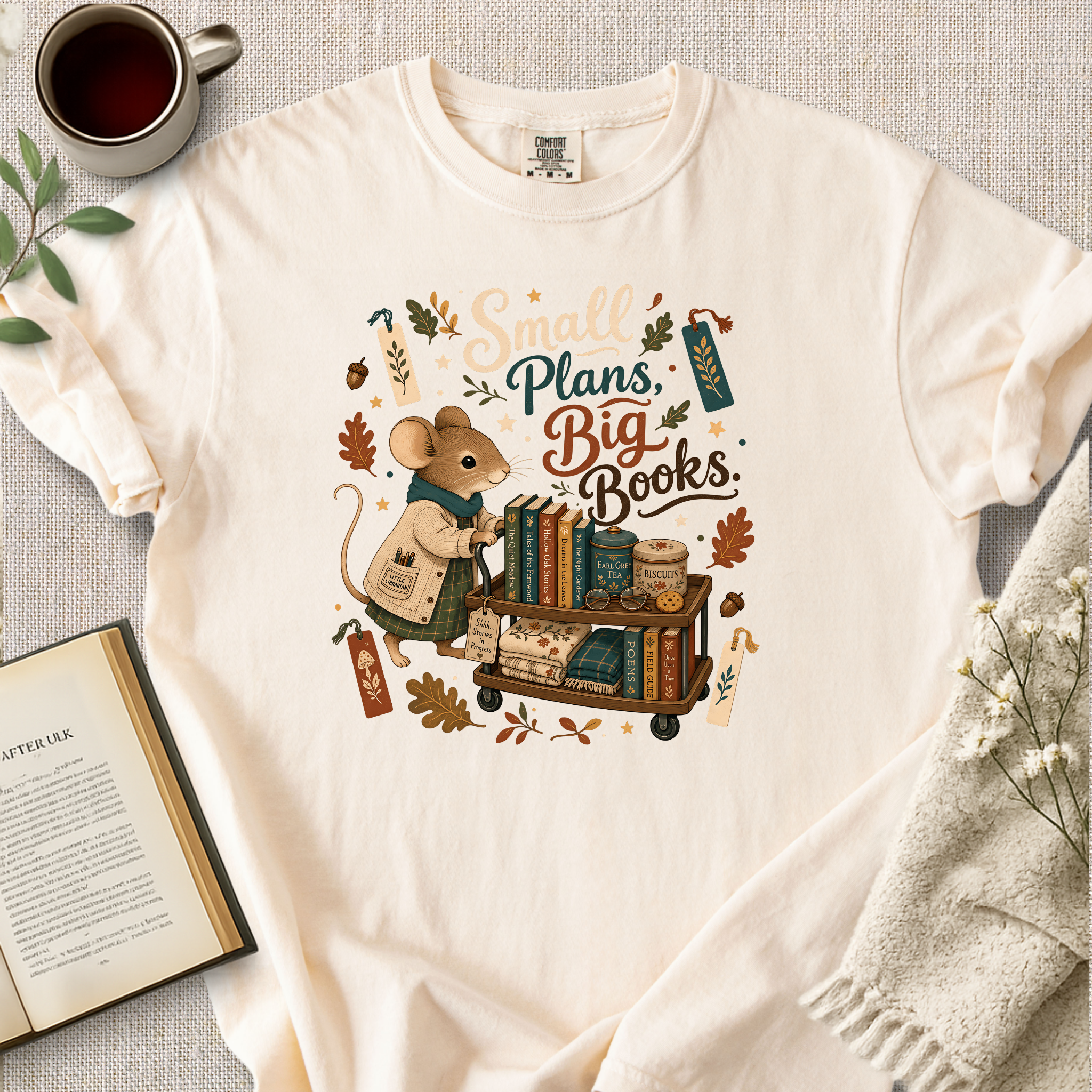 "Small Plans, Big Books" Cozy Tee