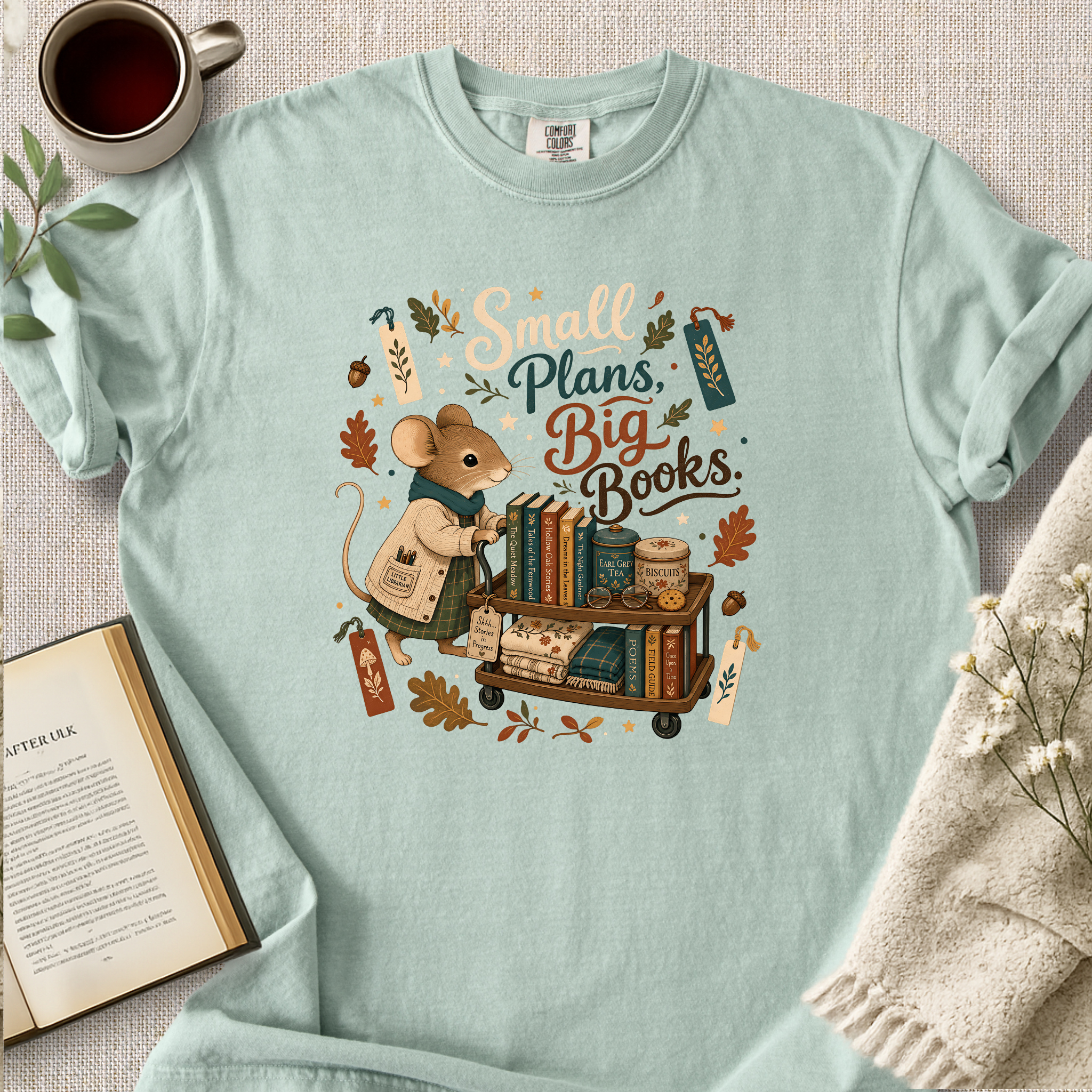 "Small Plans, Big Books" Cozy Tee
