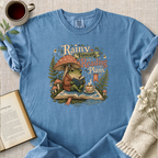"Rainy Forecast, Reading Plans" Cozy Tee