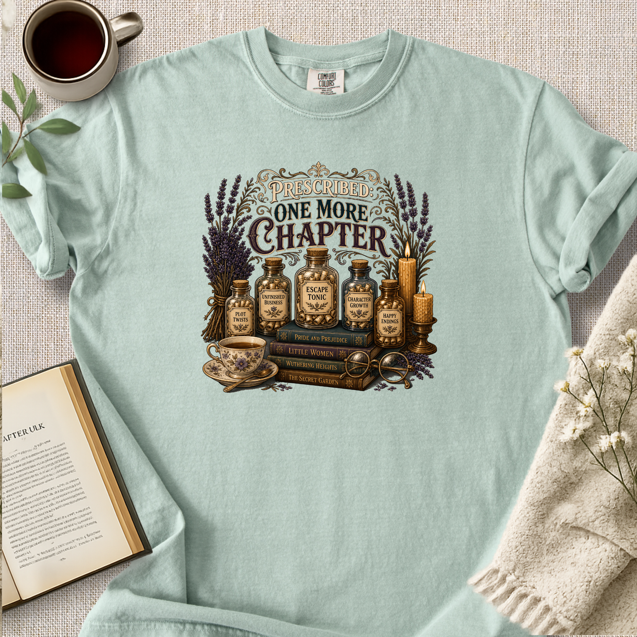 "Prescribed:  One More Chapter" Cozy Tee