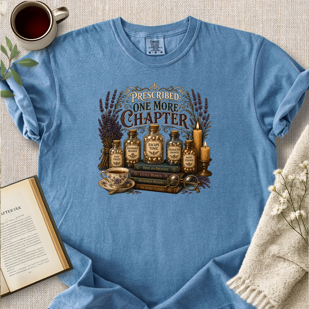 "Prescribed:  One More Chapter" Cozy Tee