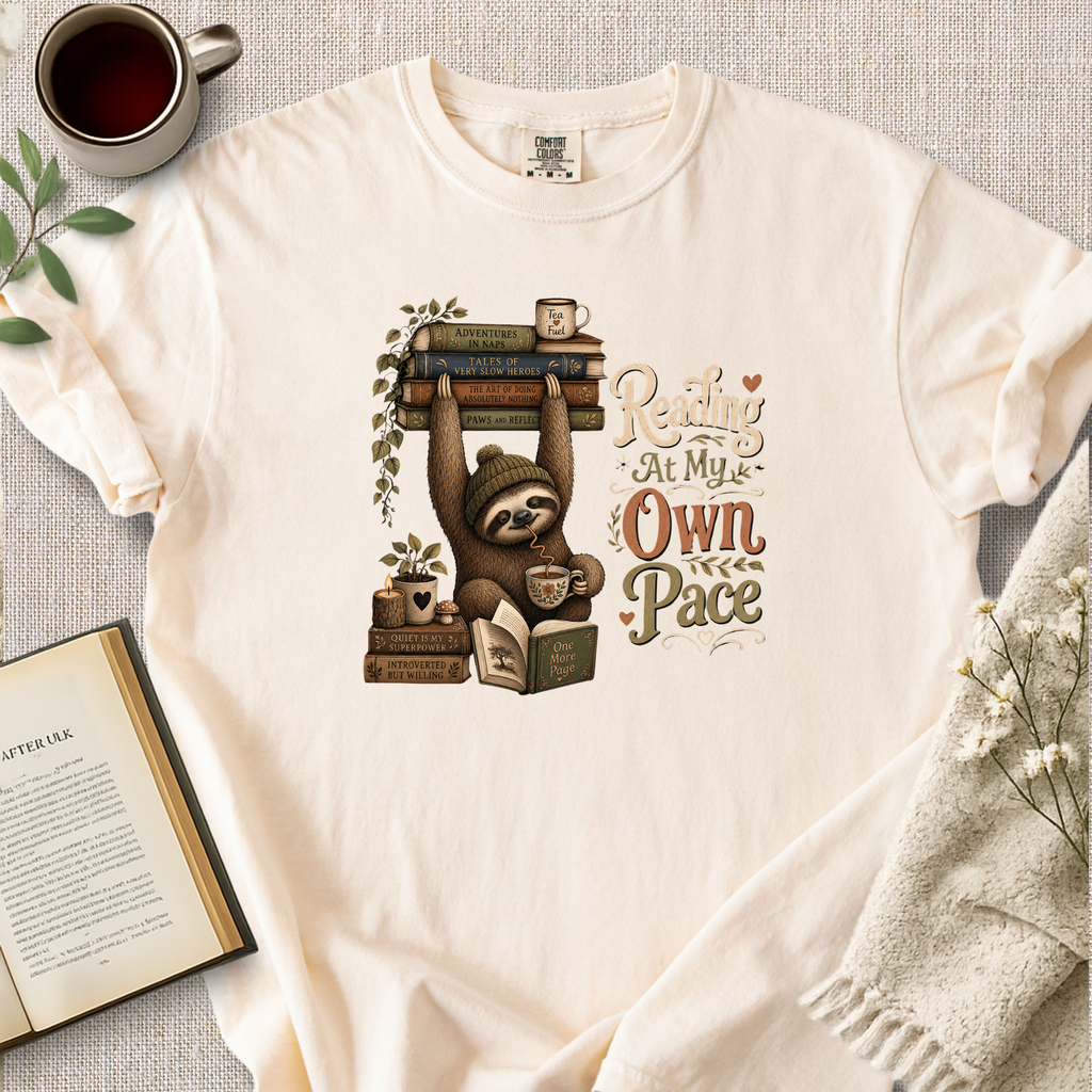 "Reading At My Own Pace" Cozy Tee