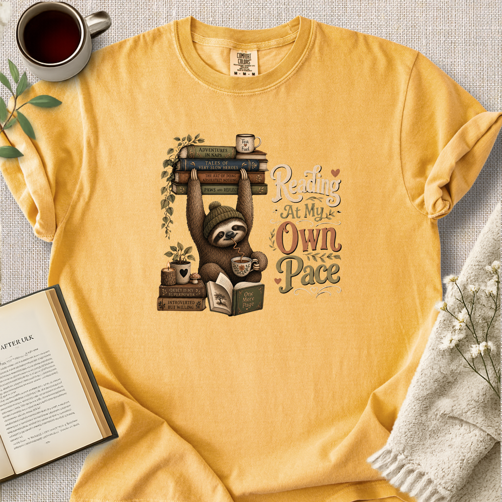 "Reading At My Own Pace" Cozy Tee
