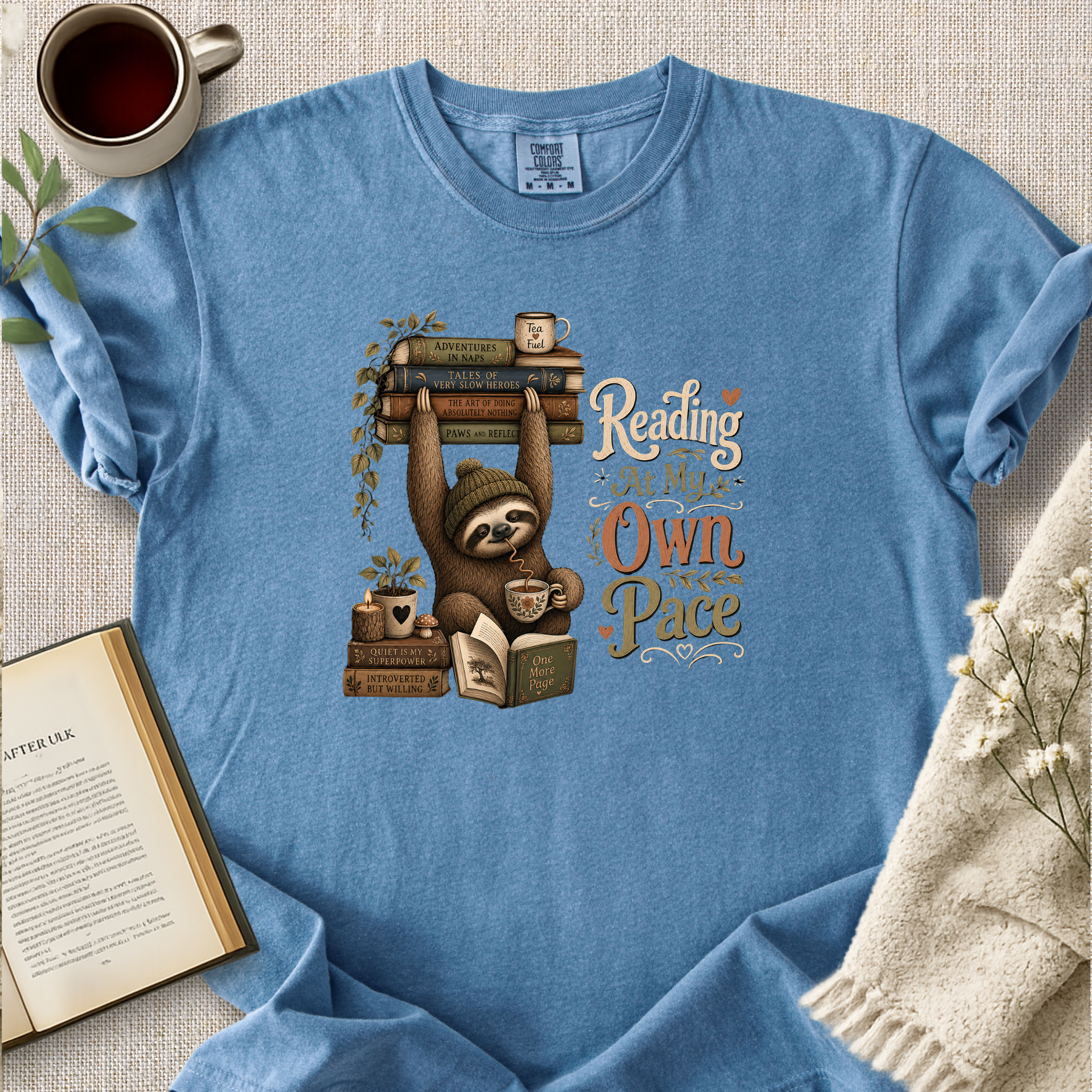 "Reading At My Own Pace" Cozy Tee