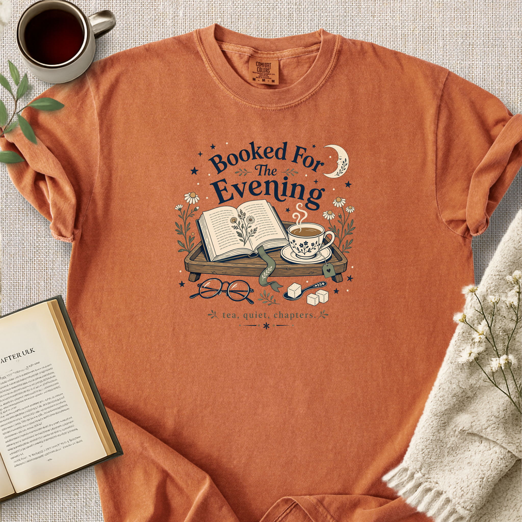 "Booked For The Evening" Cozy Tee