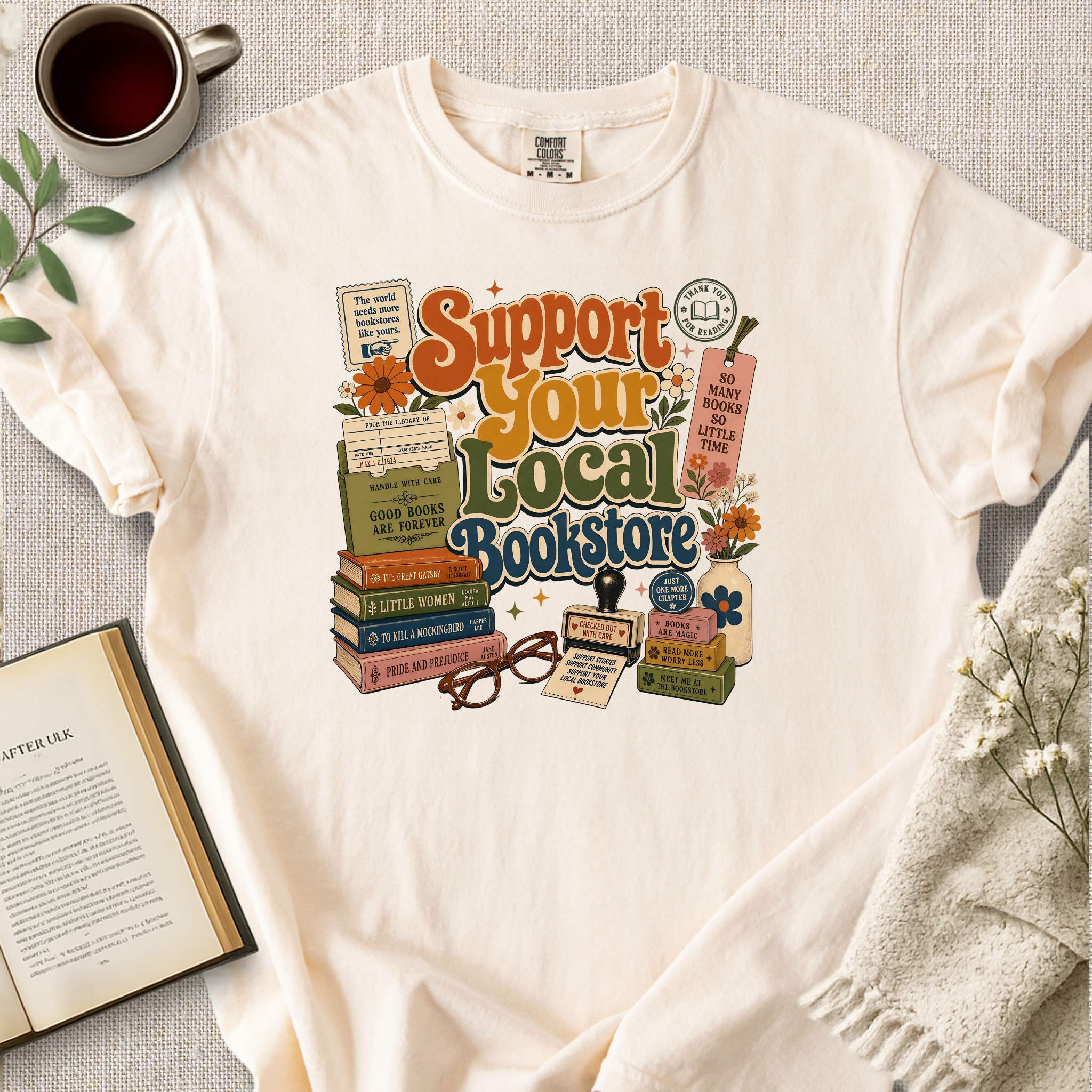 "Support Your Local Bookstore" Cozy Tee
