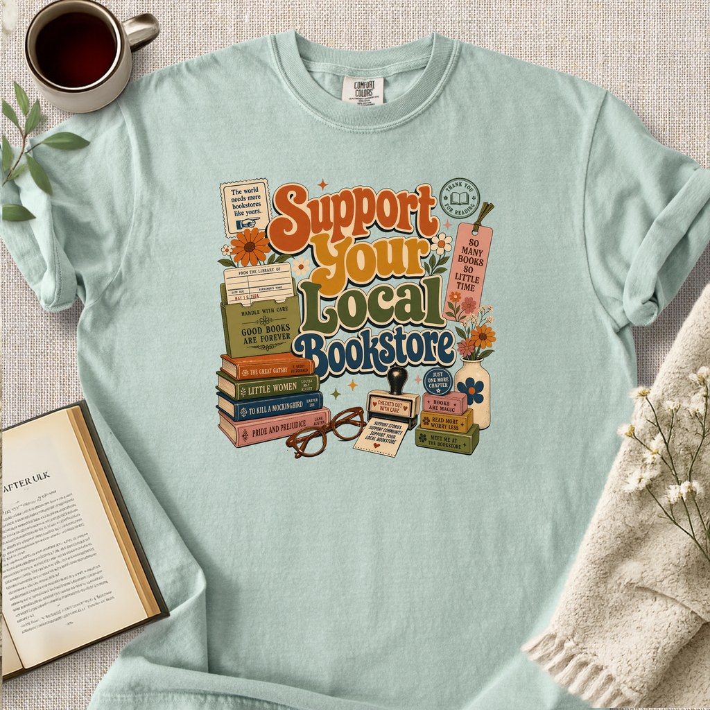 "Support Your Local Bookstore" Cozy Tee