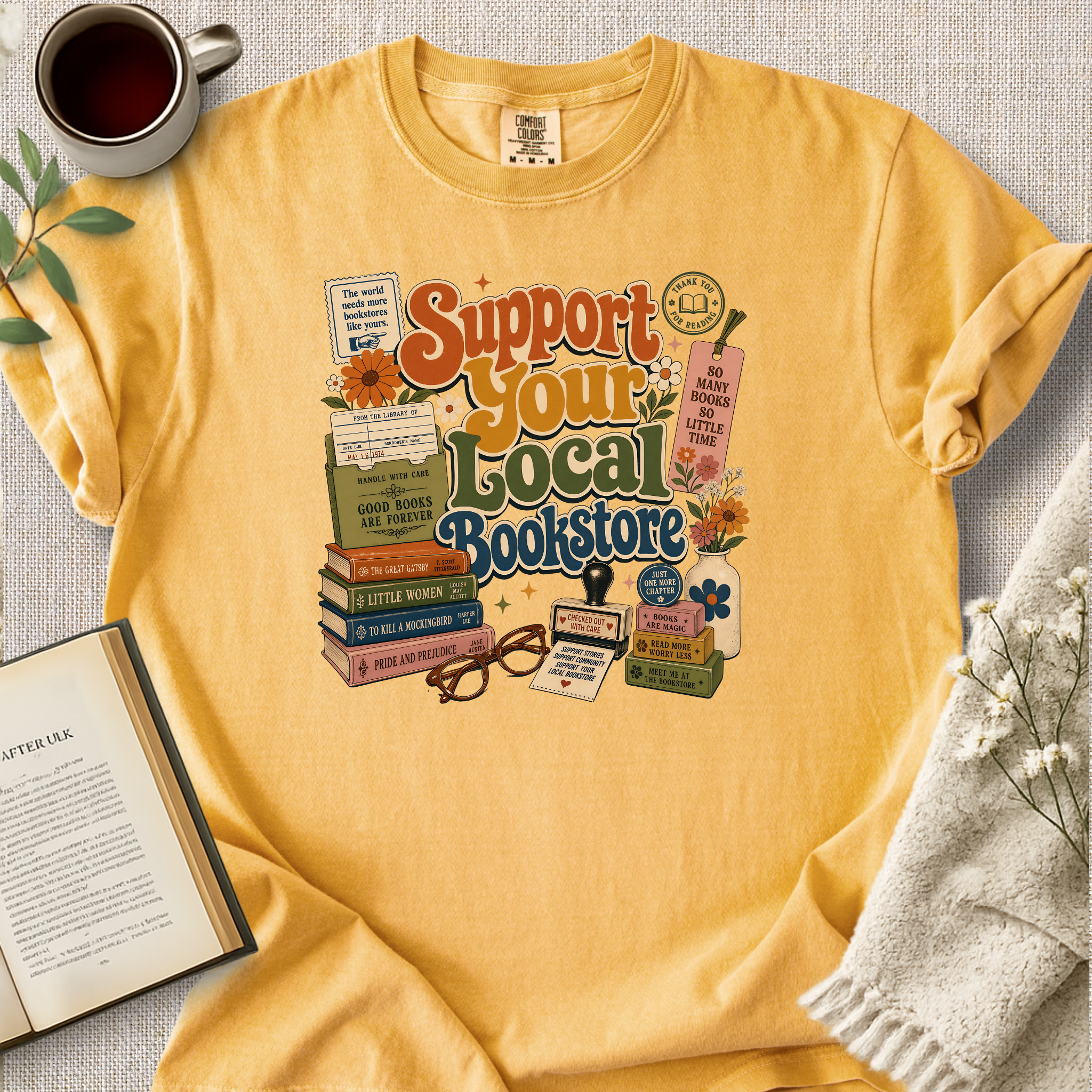 "Support Your Local Bookstore" Cozy Tee