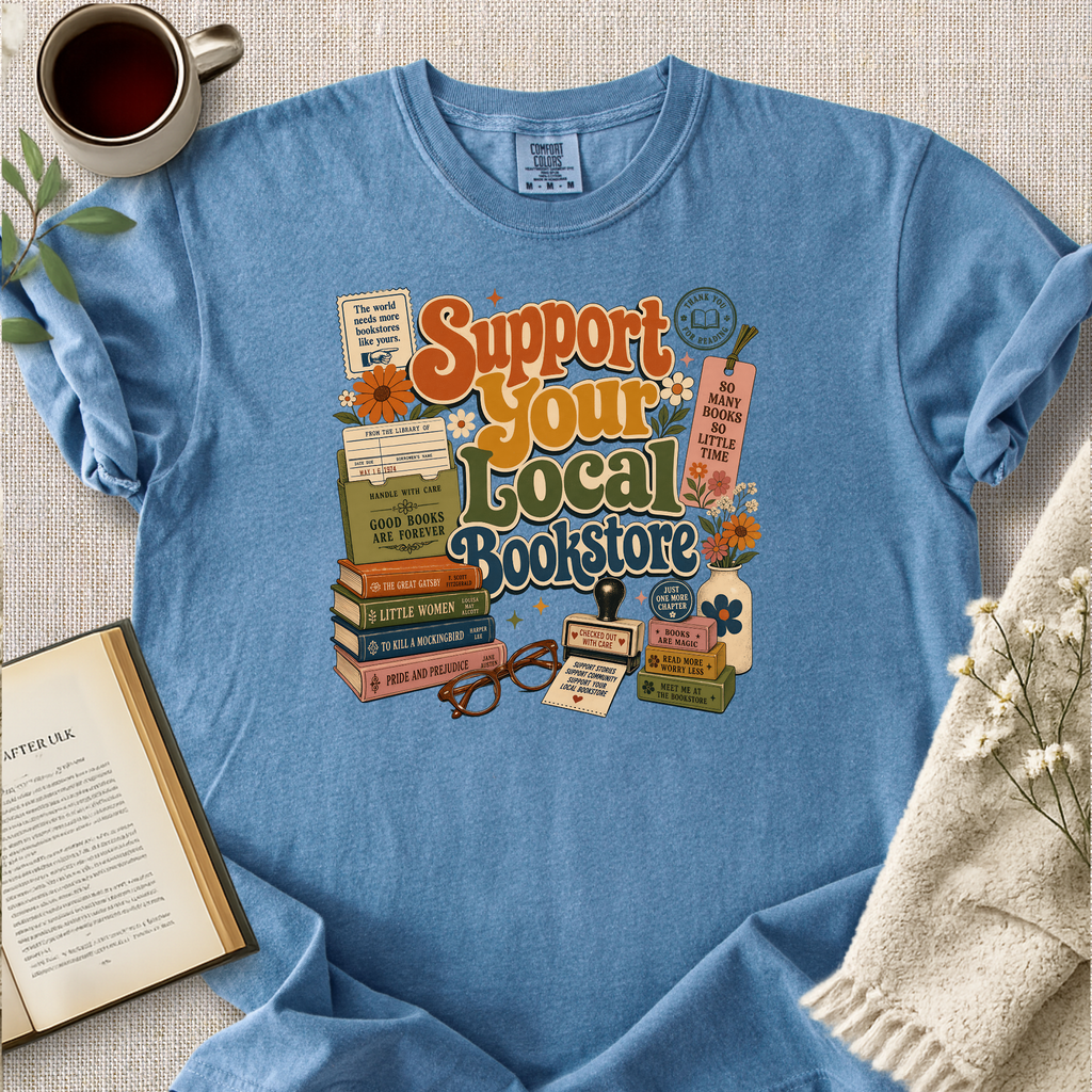 "Support Your Local Bookstore" Cozy Tee