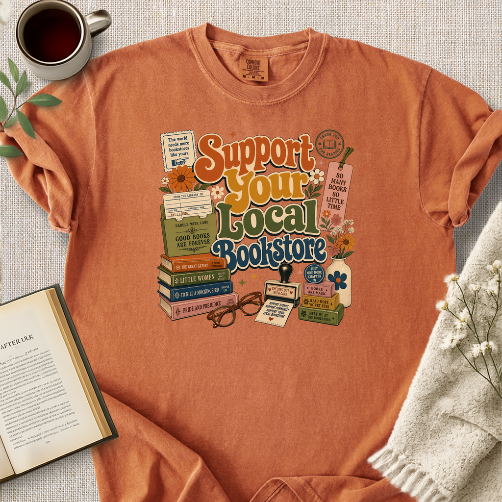 "Support Your Local Bookstore" Cozy Tee