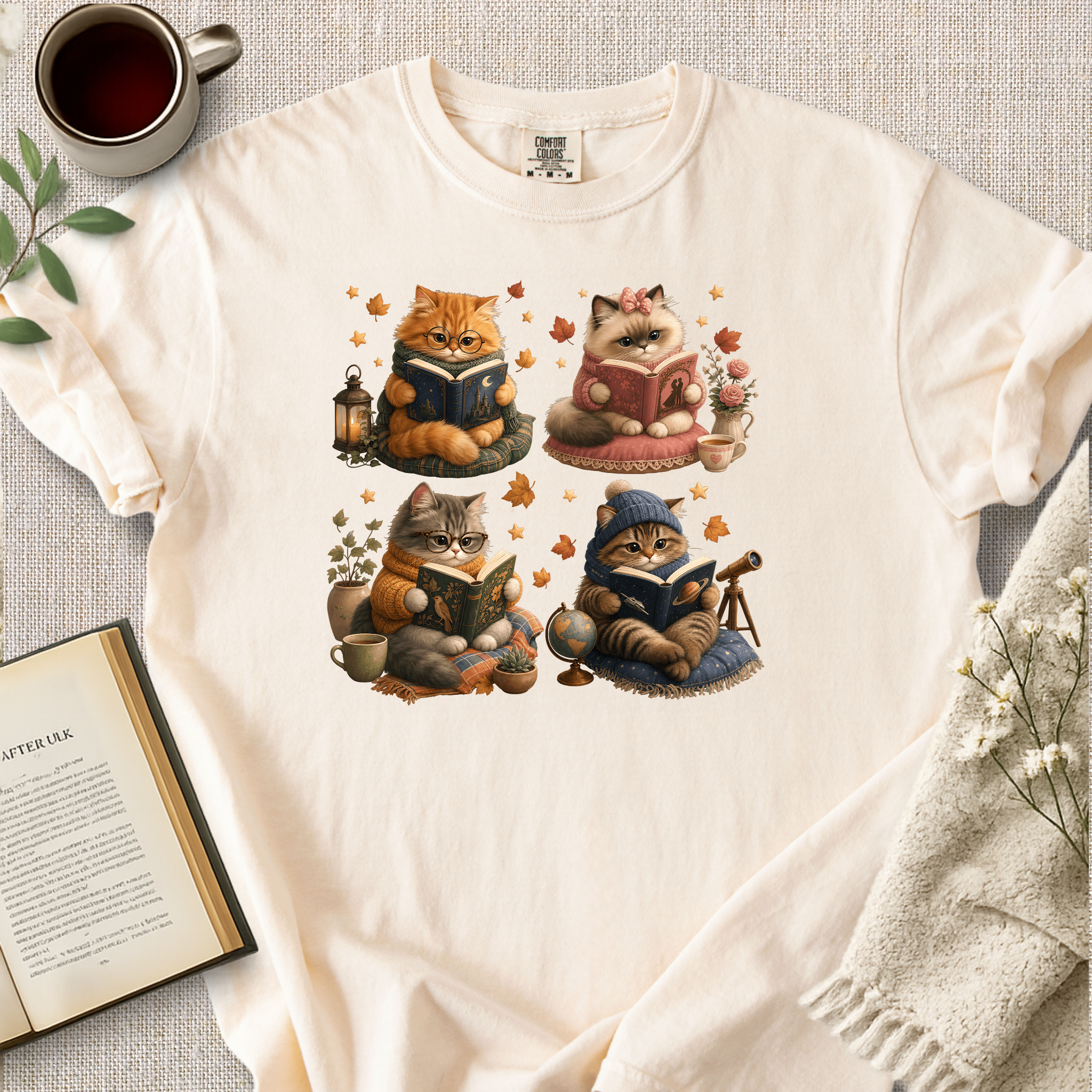 Reading Kittens Cozy Tee