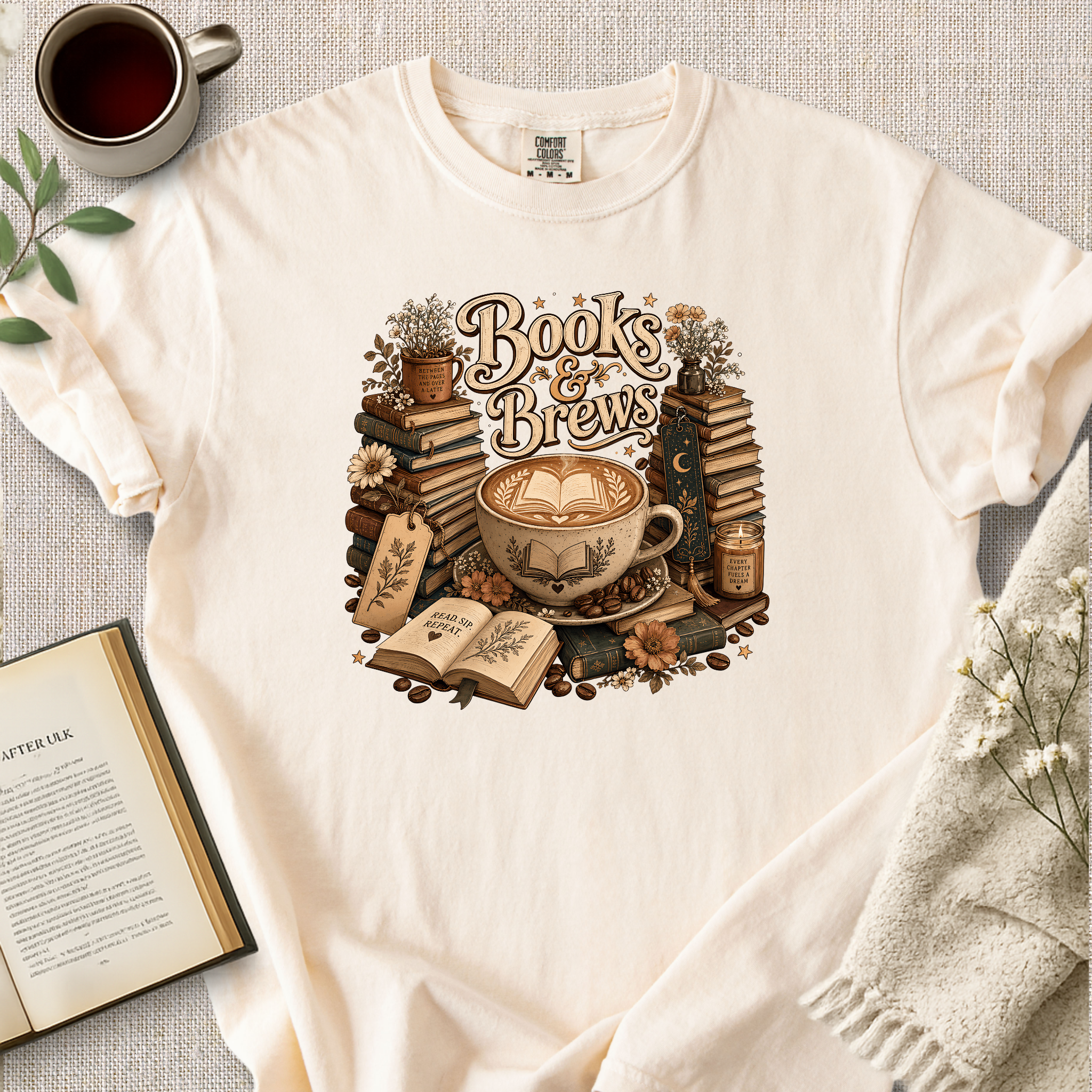 "Books And Brews" Cozy Tee