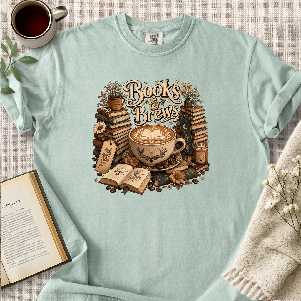 "Books And Brews" Cozy Tee