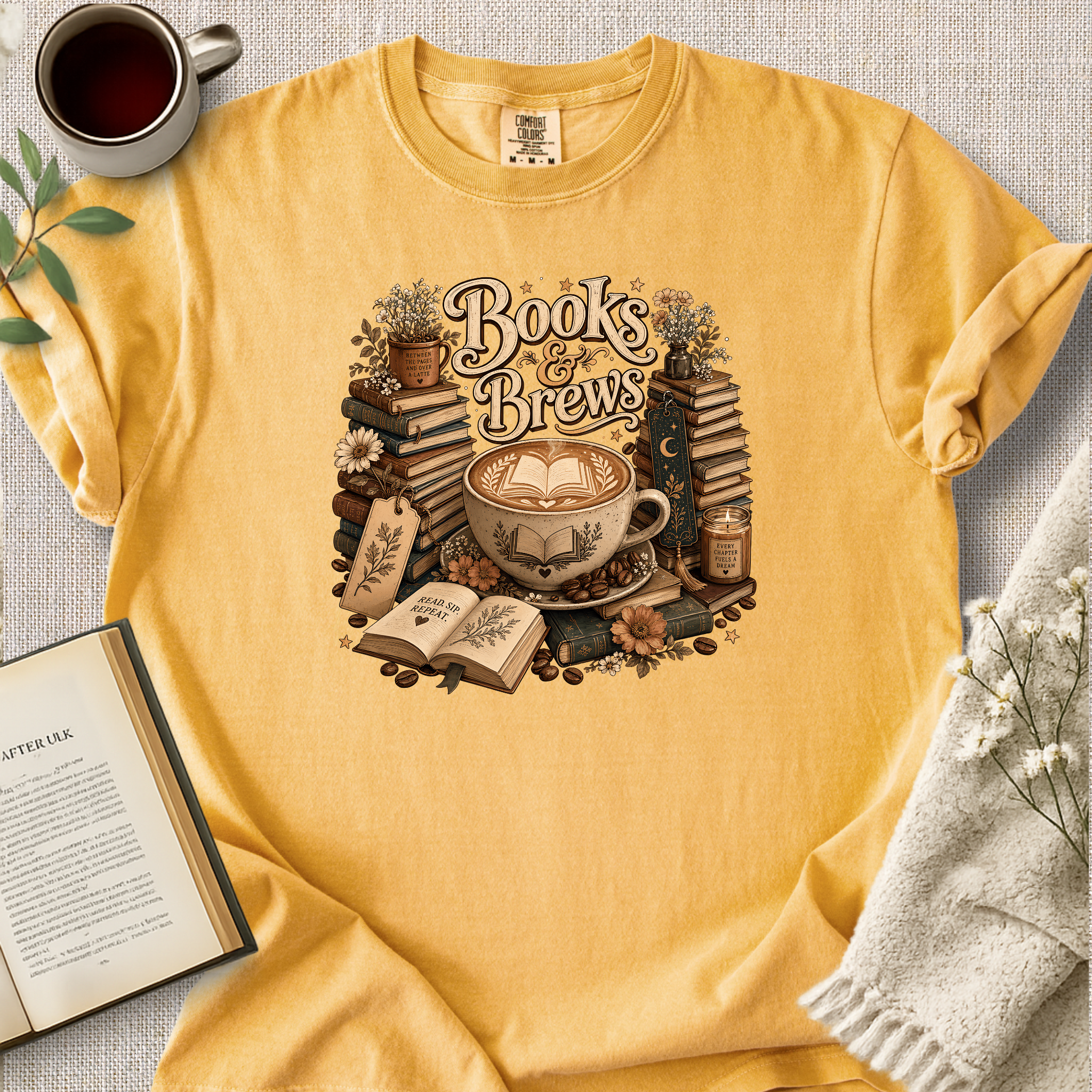 "Books And Brews" Cozy Tee