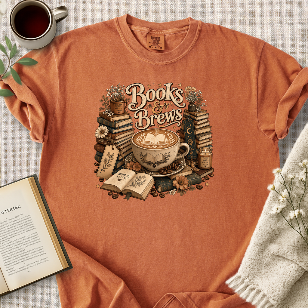 "Books And Brews" Cozy Tee