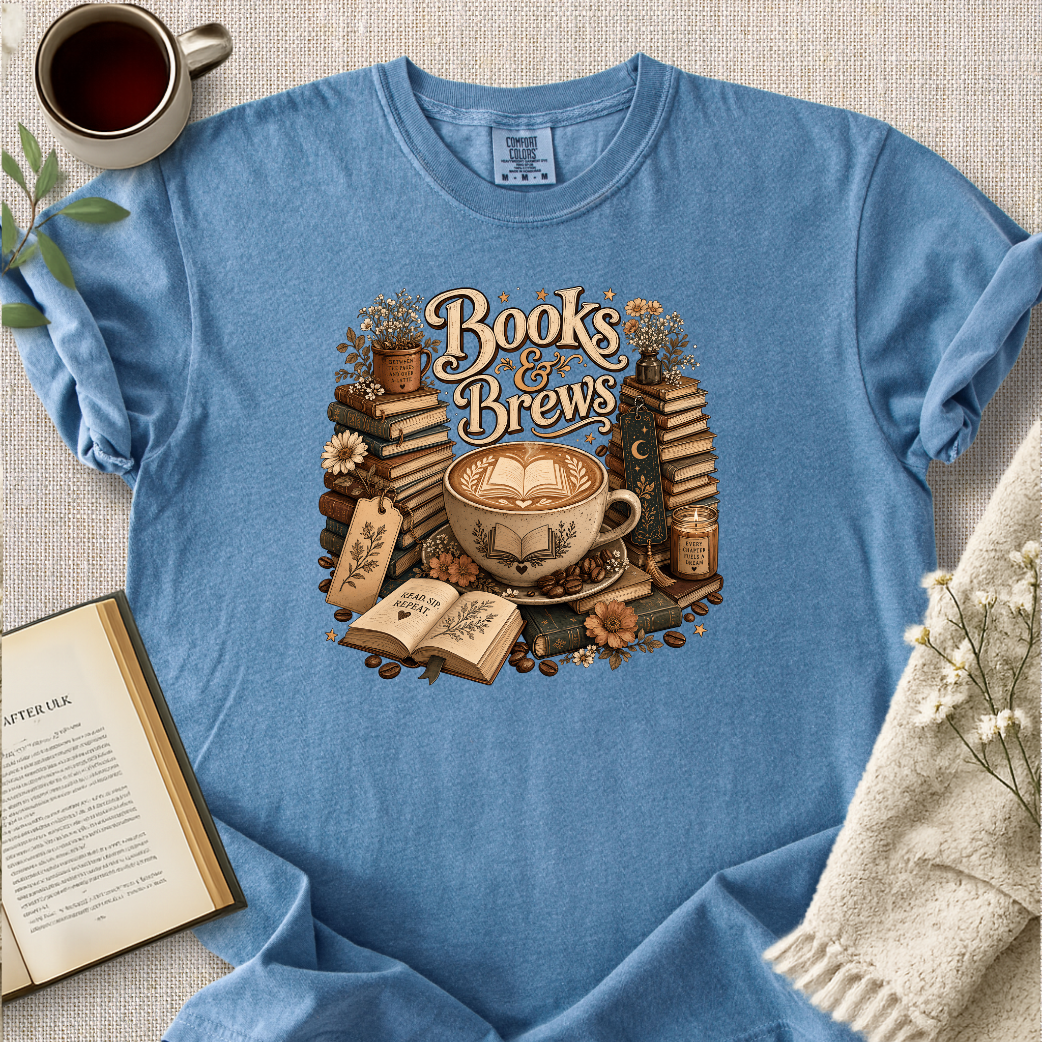 "Books And Brews" Cozy Tee
