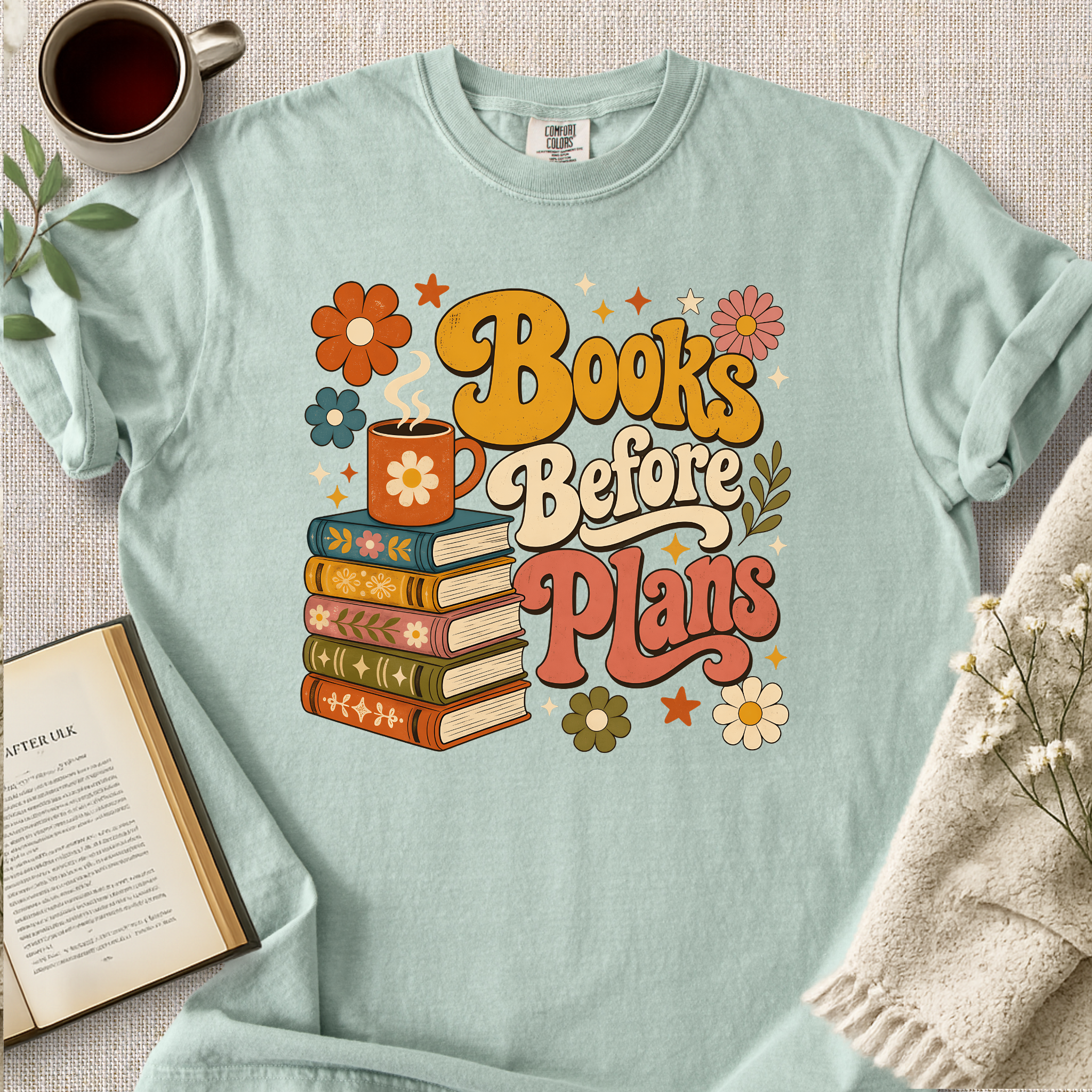 "Books Before Plans" Cozy Tee