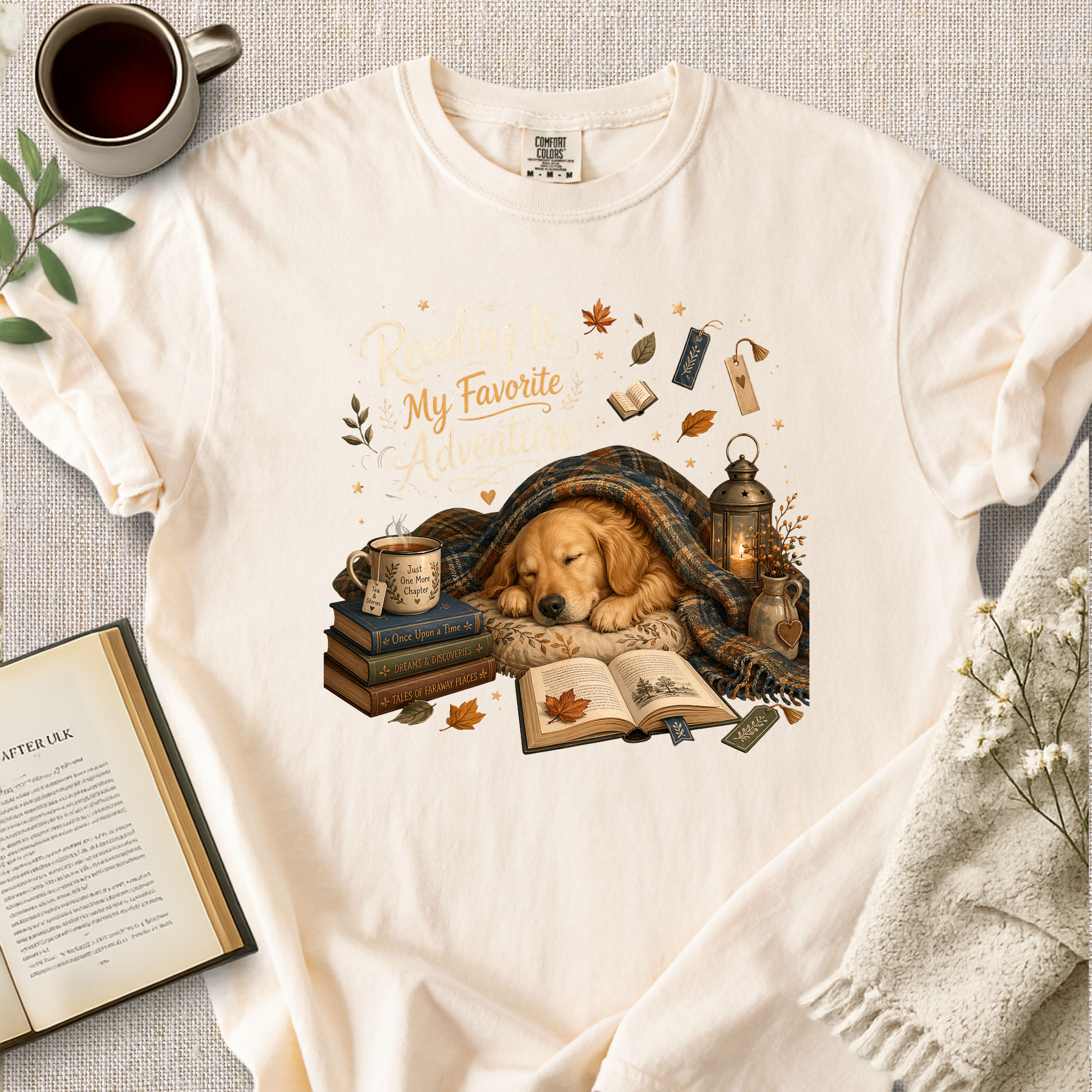 "Reading Is My Favorite Adventure" Cozy Reading Tee