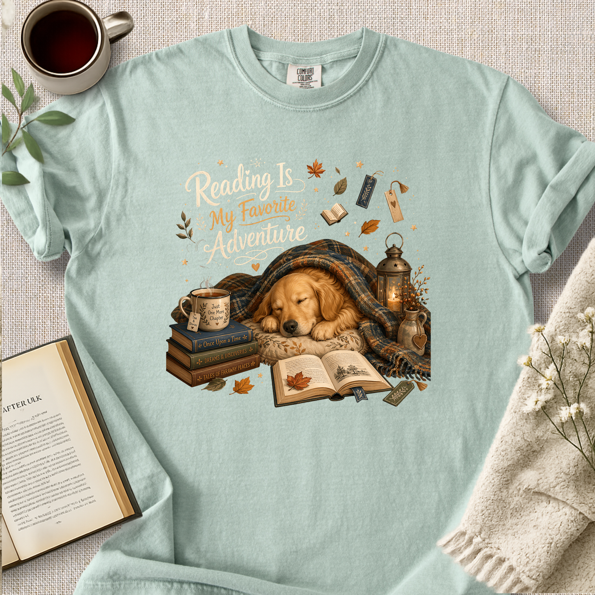 "Reading Is My Favorite Adventure" Cozy Reading Tee
