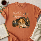 "Reading Is My Favorite Adventure" Cozy Reading Tee