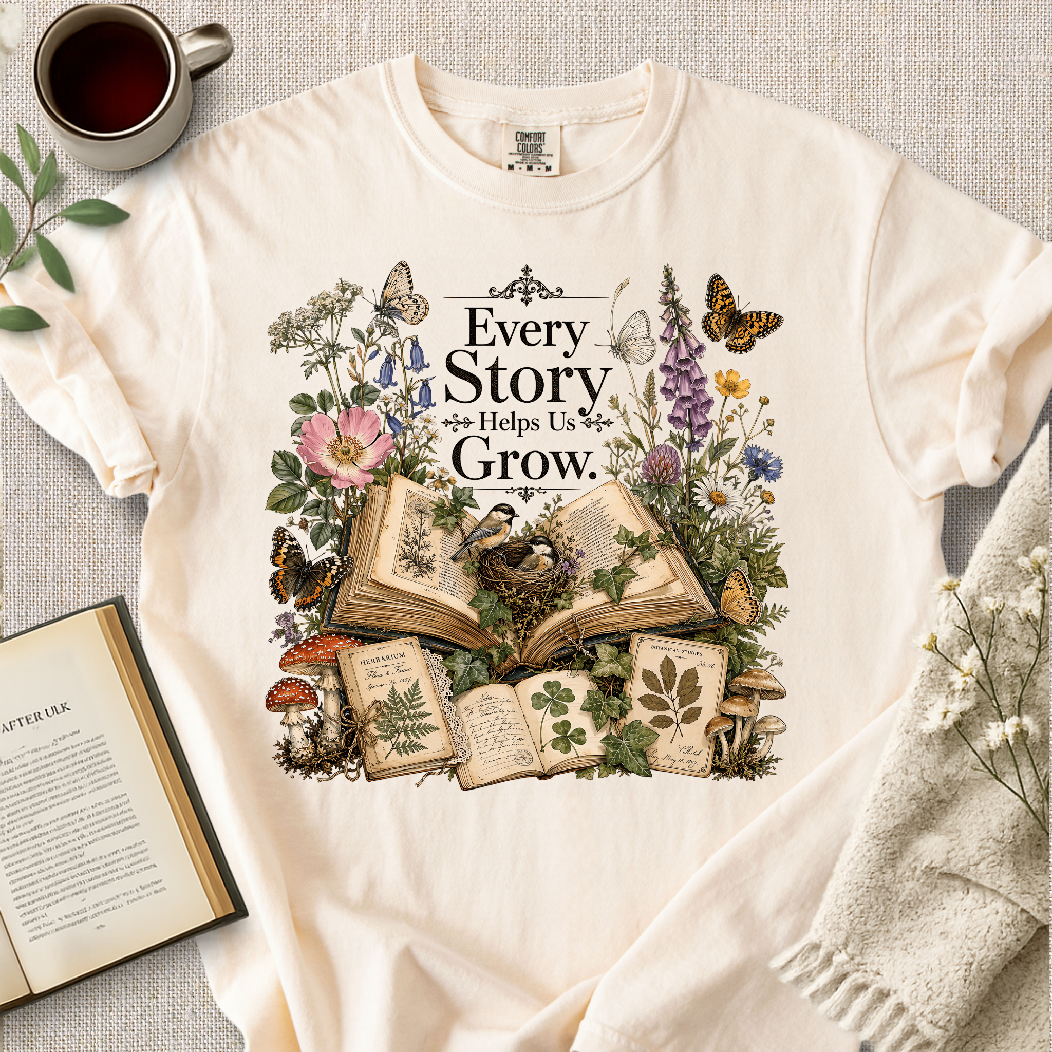 "Every Story Helps Us Grow" Cozy Tee