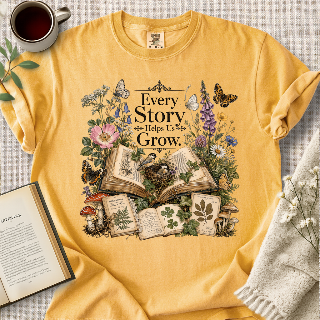"Every Story Helps Us Grow" Cozy Tee