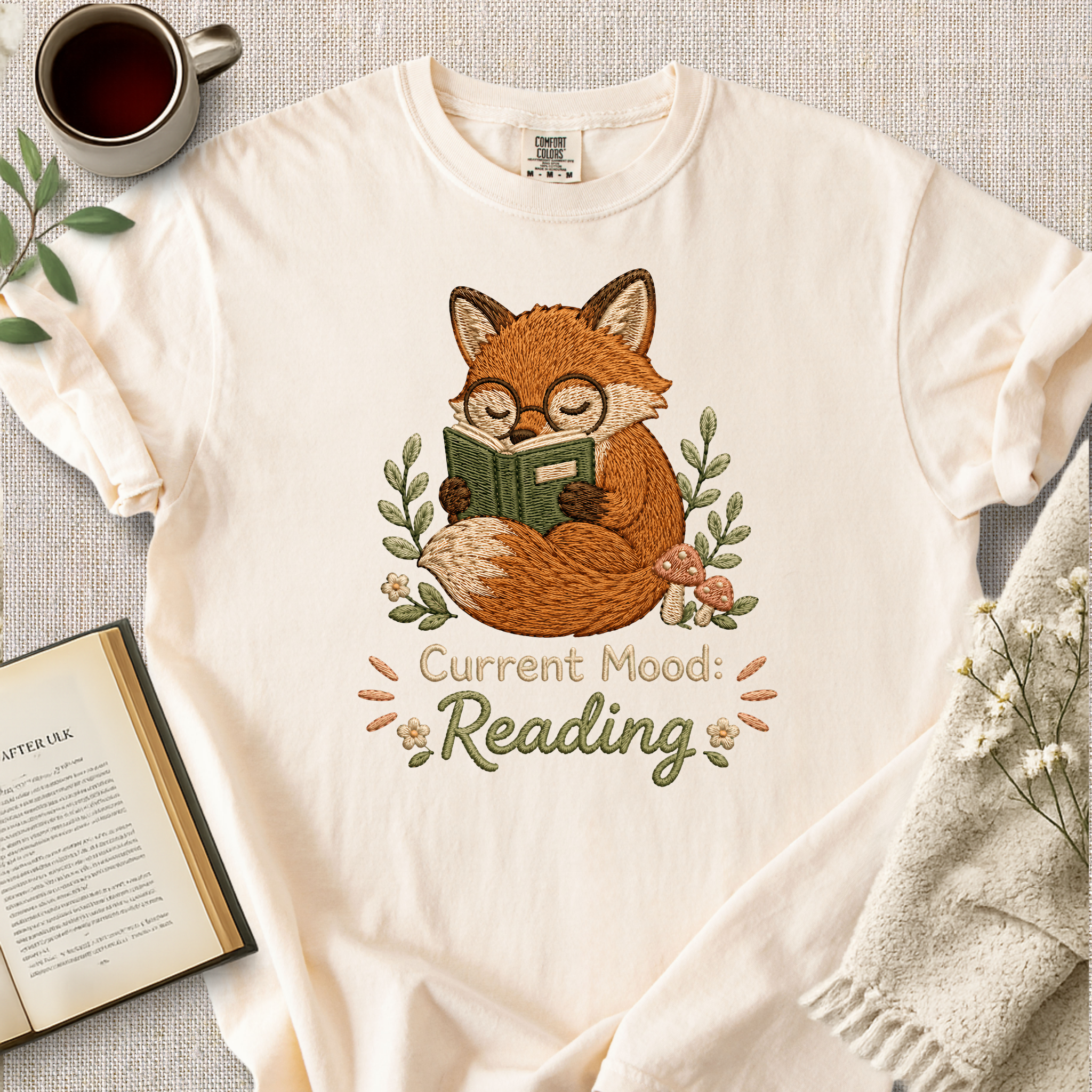 "Current Mood, Reading" Cozy Tee