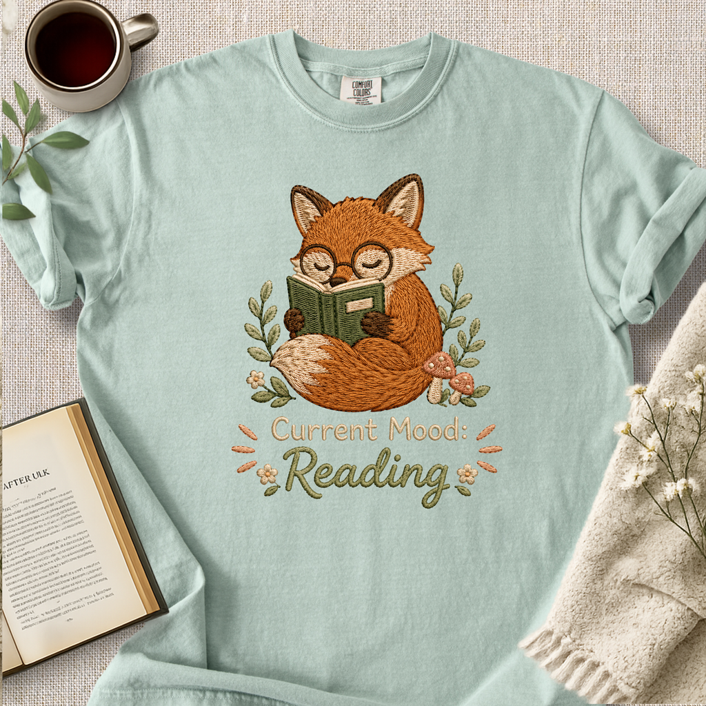 "Current Mood, Reading" Cozy Tee