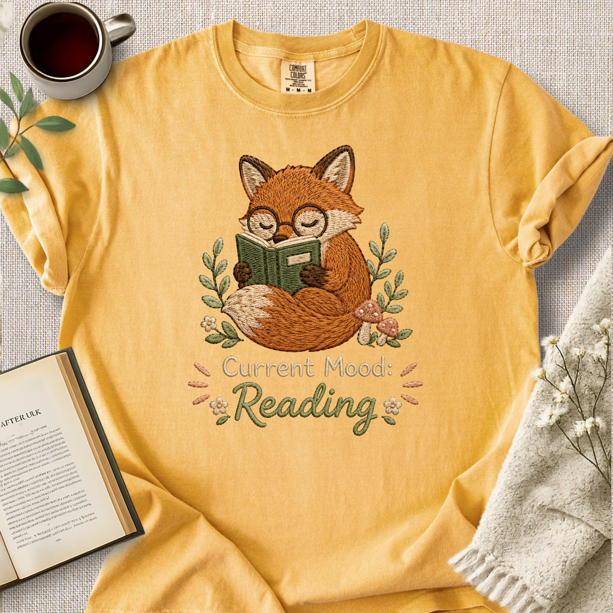 "Current Mood, Reading" Cozy Tee