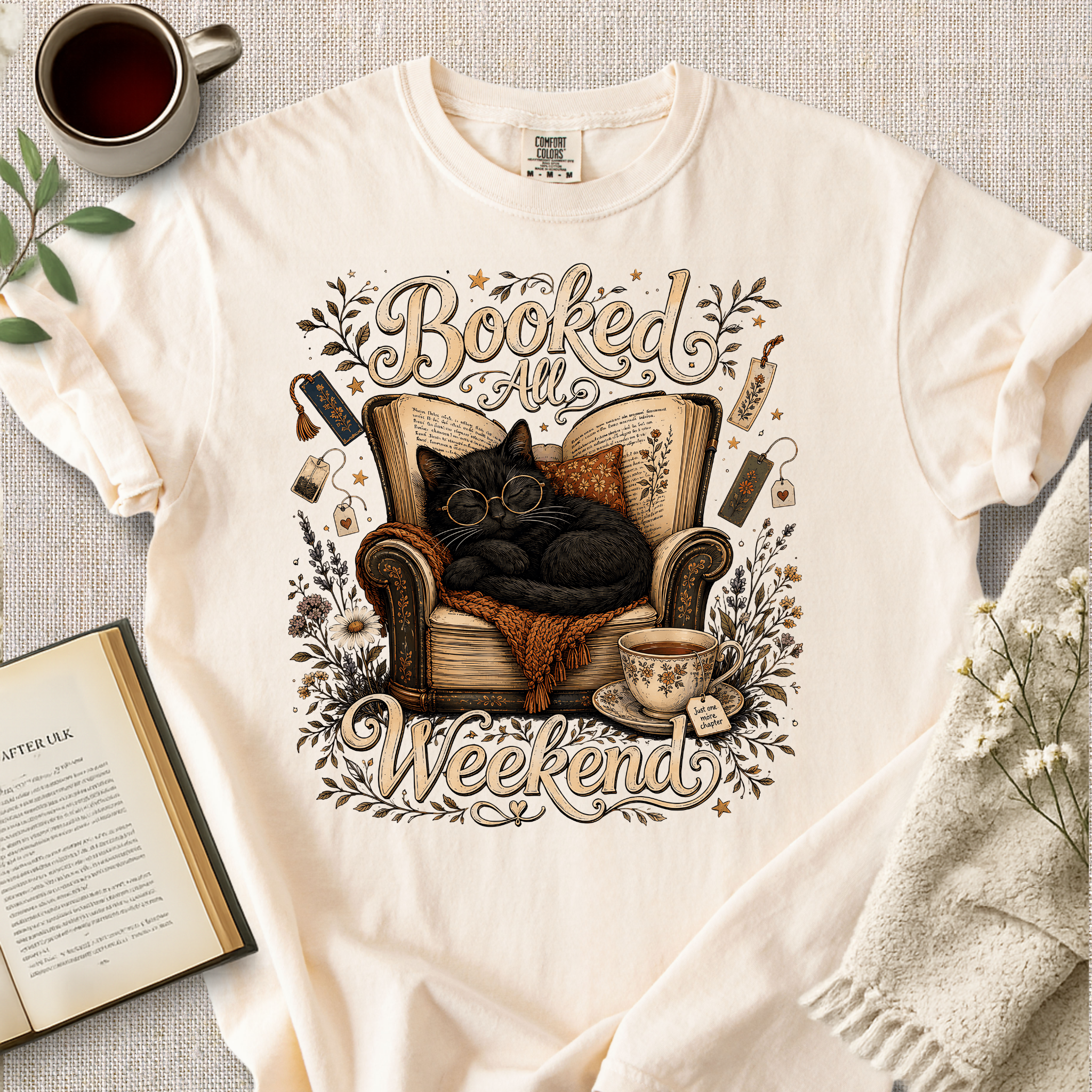 "Booked All Weekend" Cozy Tee
