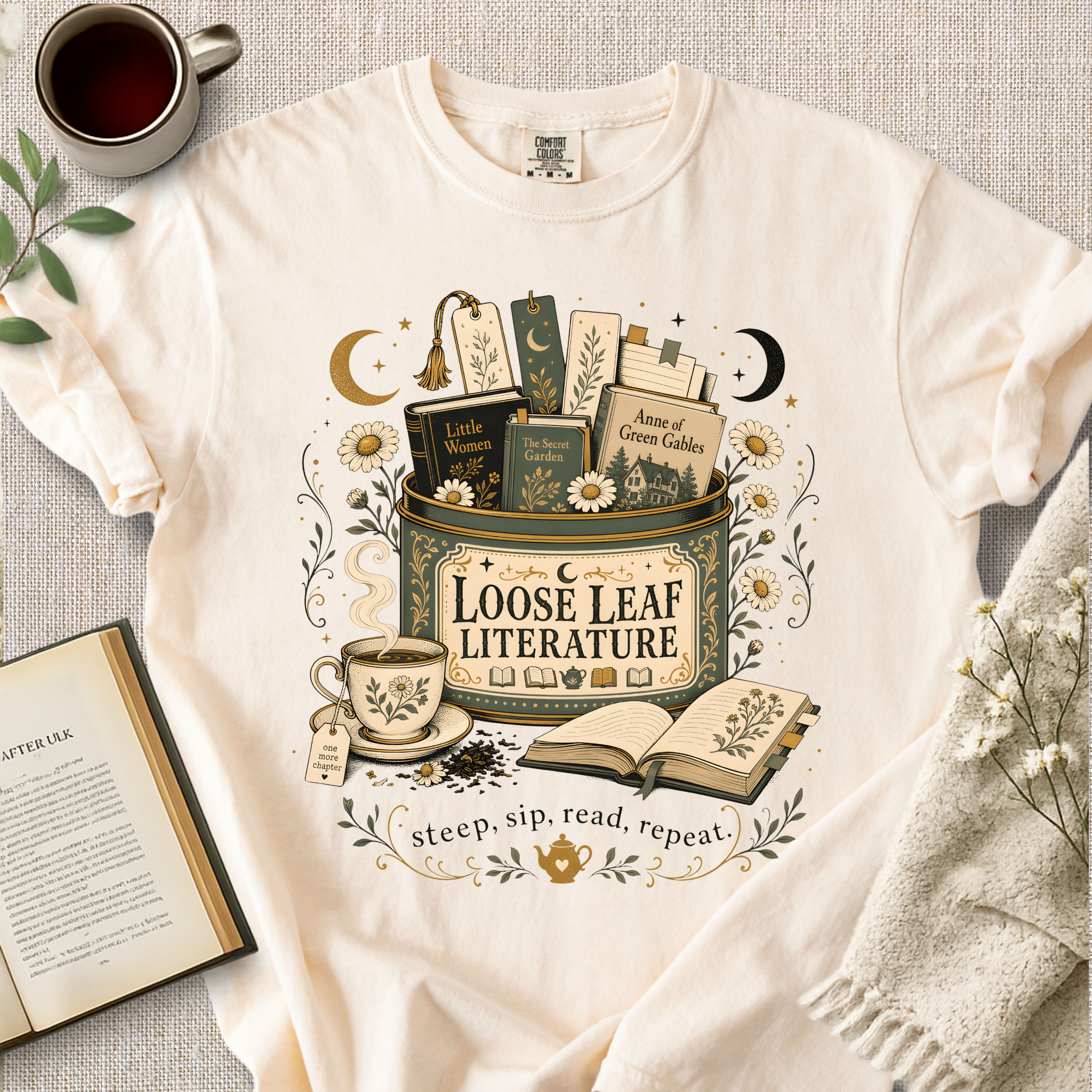 "Loose Leaf Literature" Cozy Tee