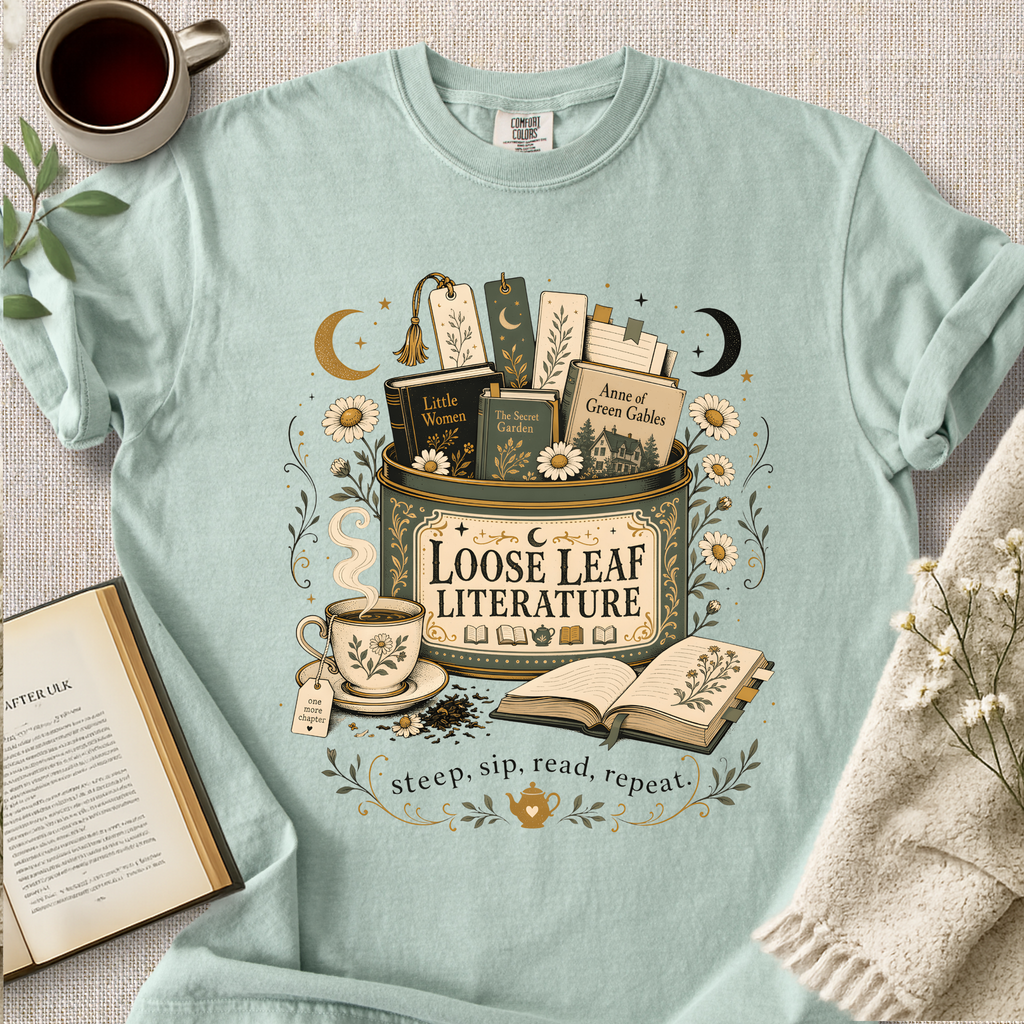 "Loose Leaf Literature" Cozy Tee
