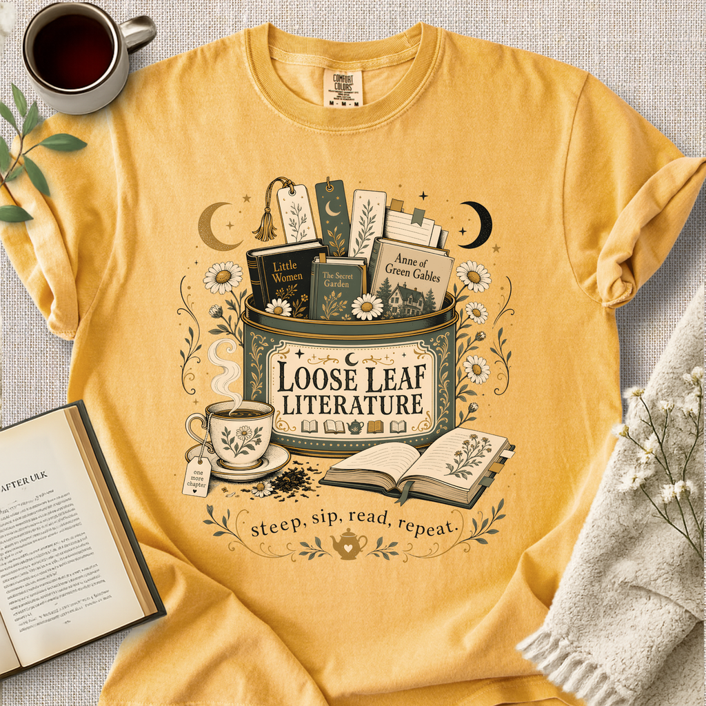 "Loose Leaf Literature" Cozy Tee