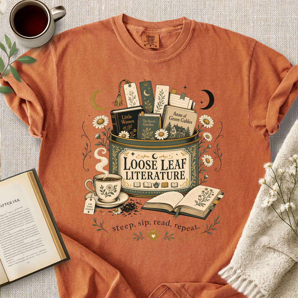 "Loose Leaf Literature" Cozy Tee
