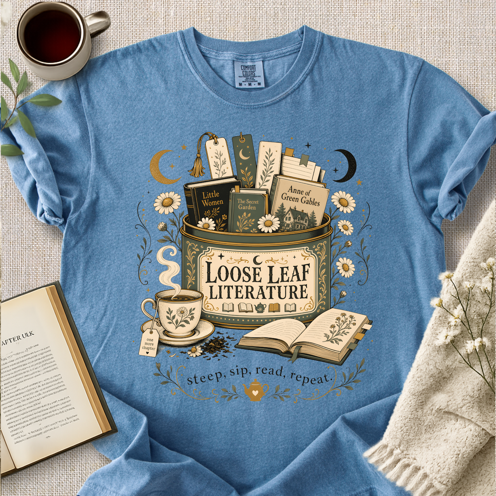 "Loose Leaf Literature" Cozy Tee