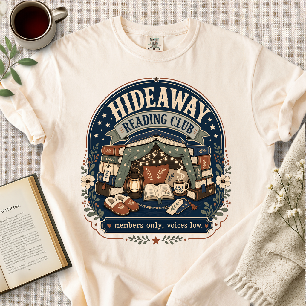 "Hideaway Reading Club" Cozy Tee