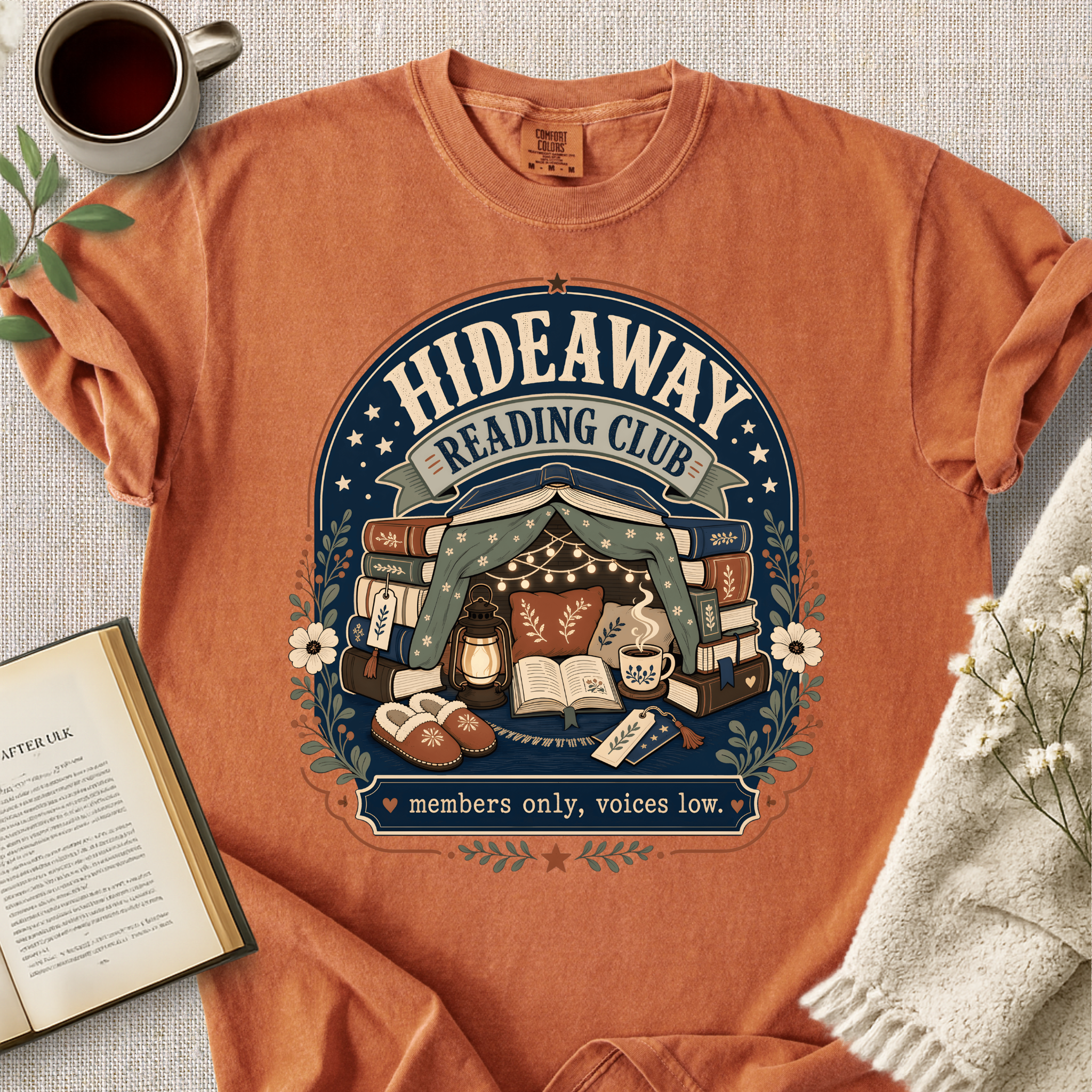 "Hideaway Reading Club" Cozy Tee