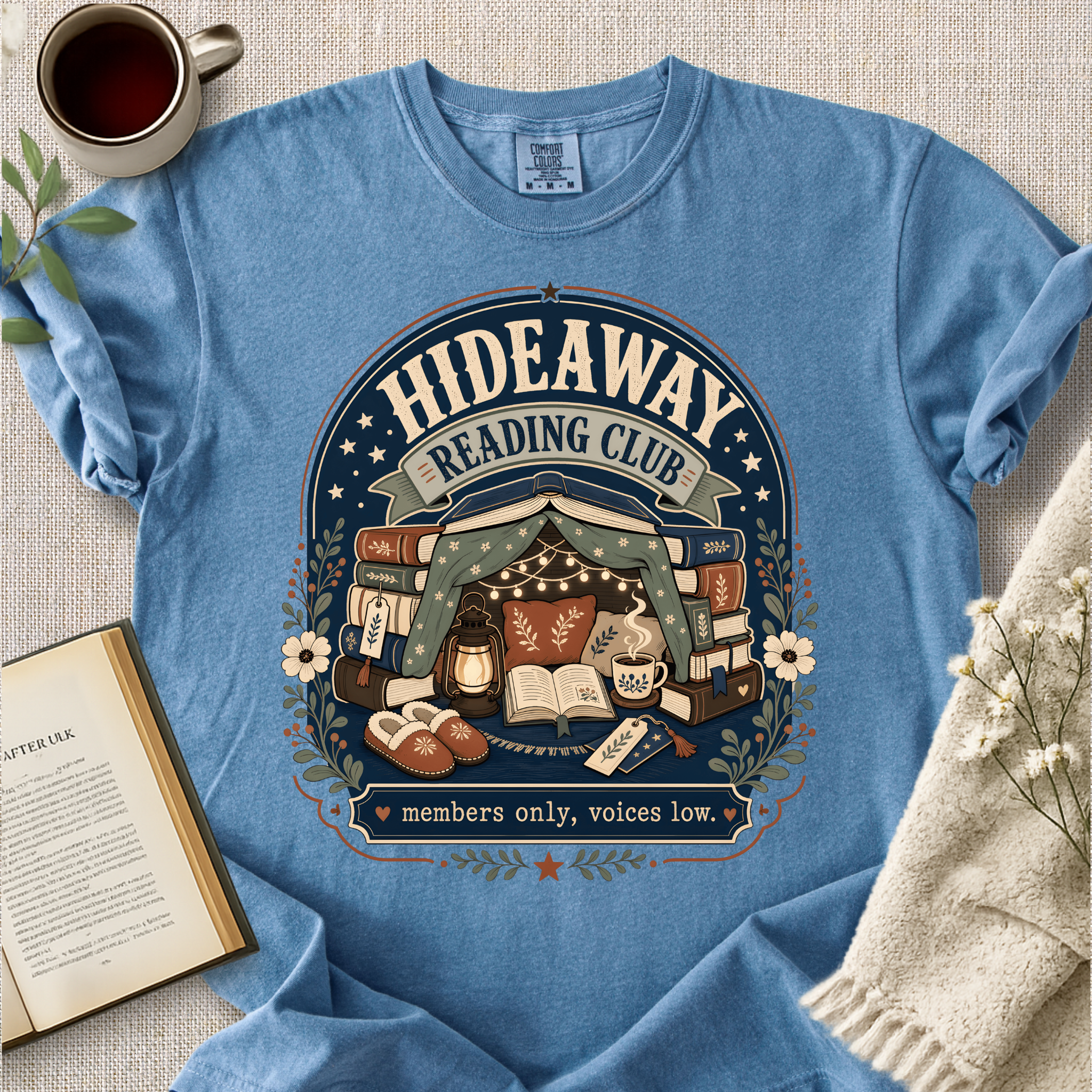 "Hideaway Reading Club" Cozy Tee
