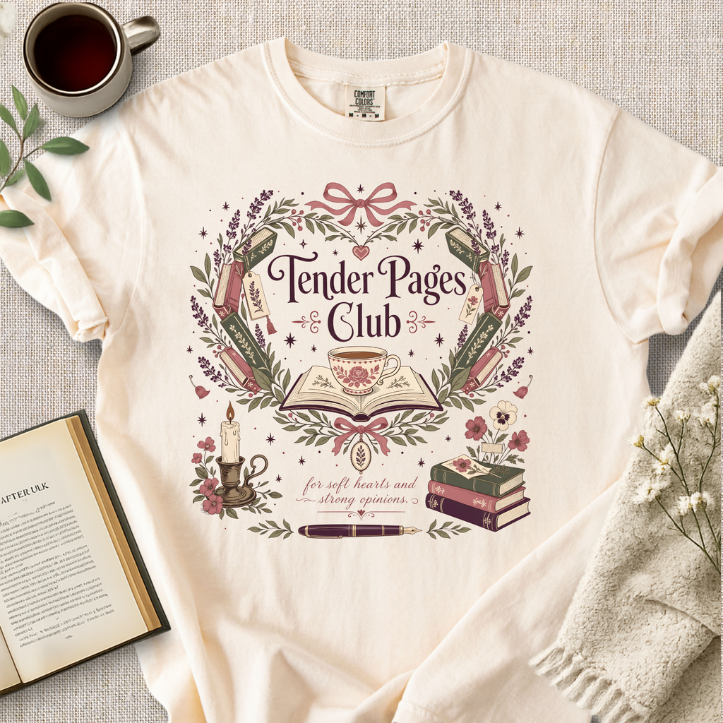 "Tender Pages Club" Cozy Tee