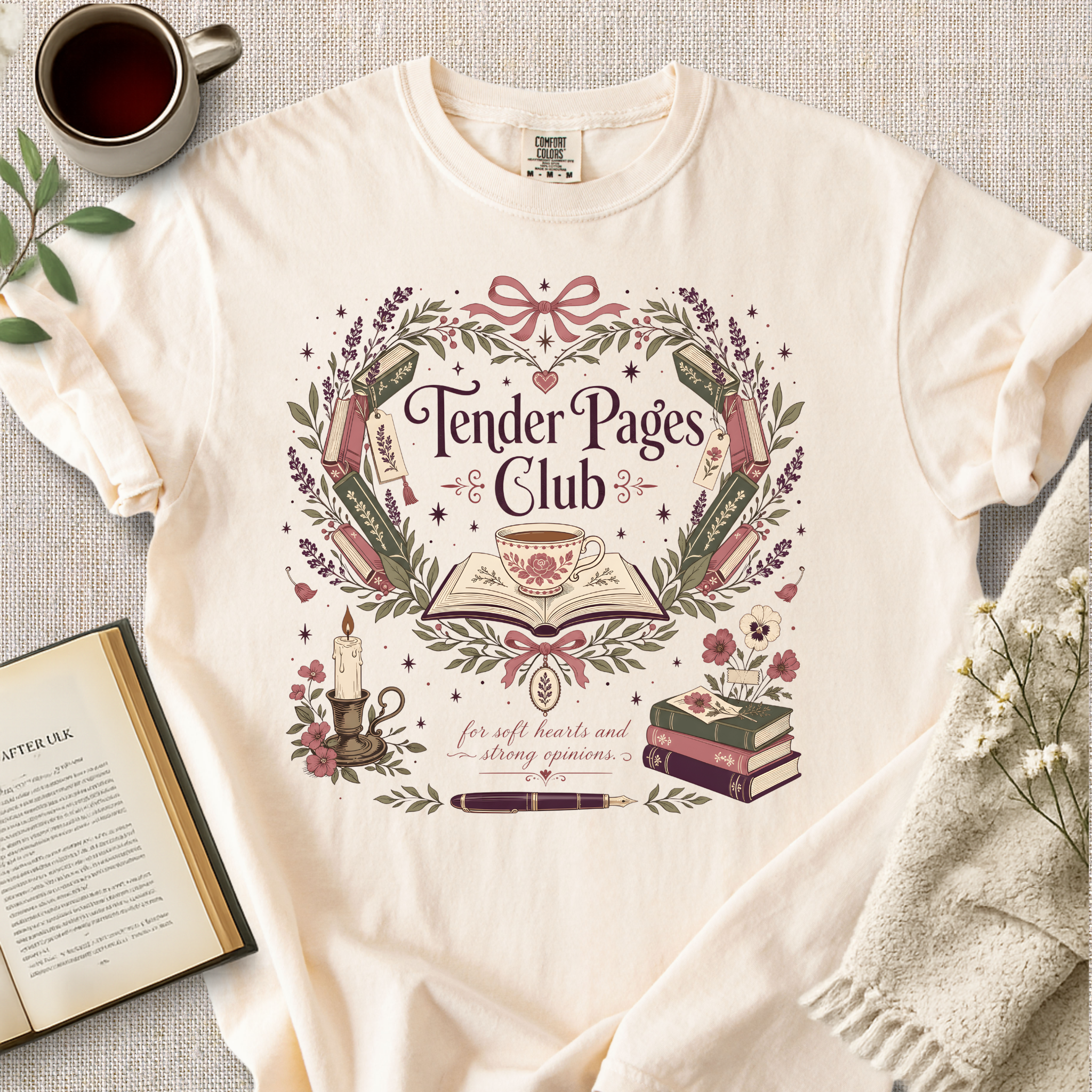 "Tender Pages Club" Cozy Tee