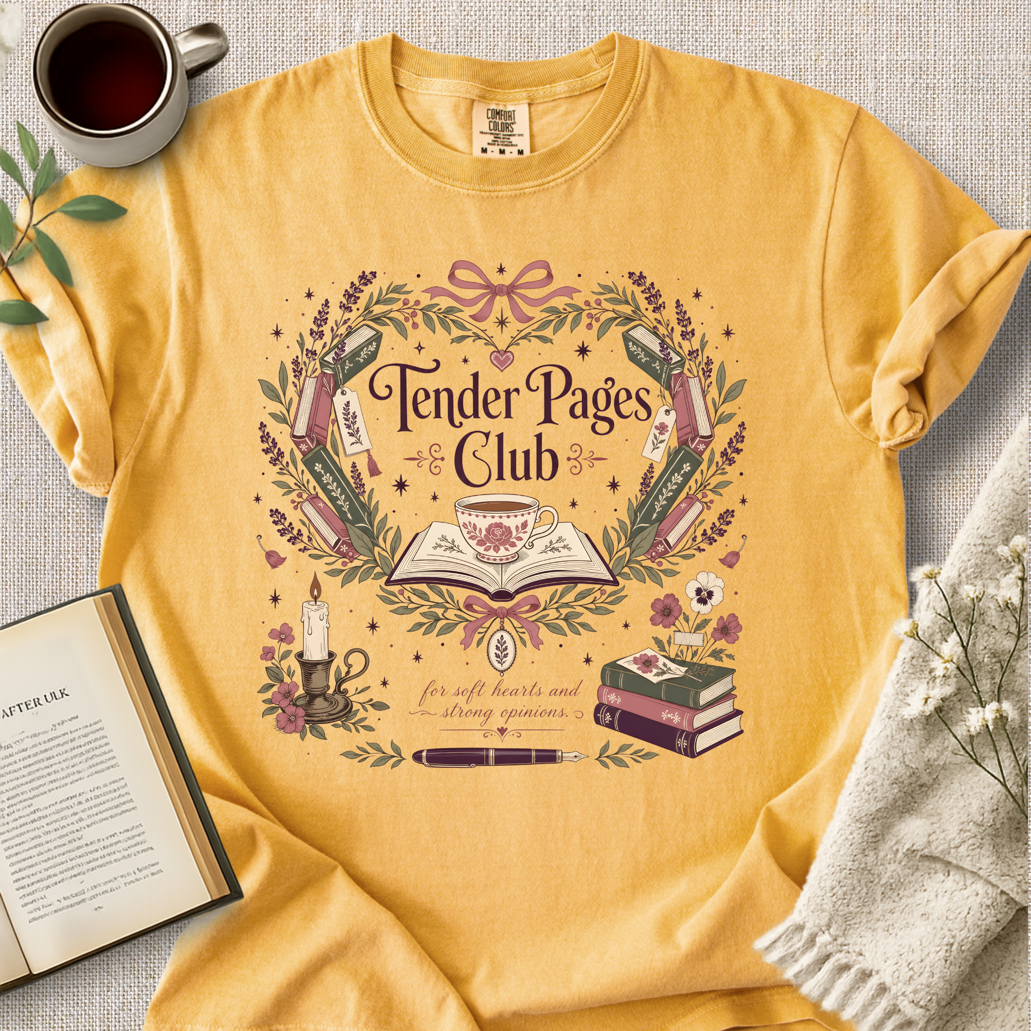 "Tender Pages Club" Cozy Tee