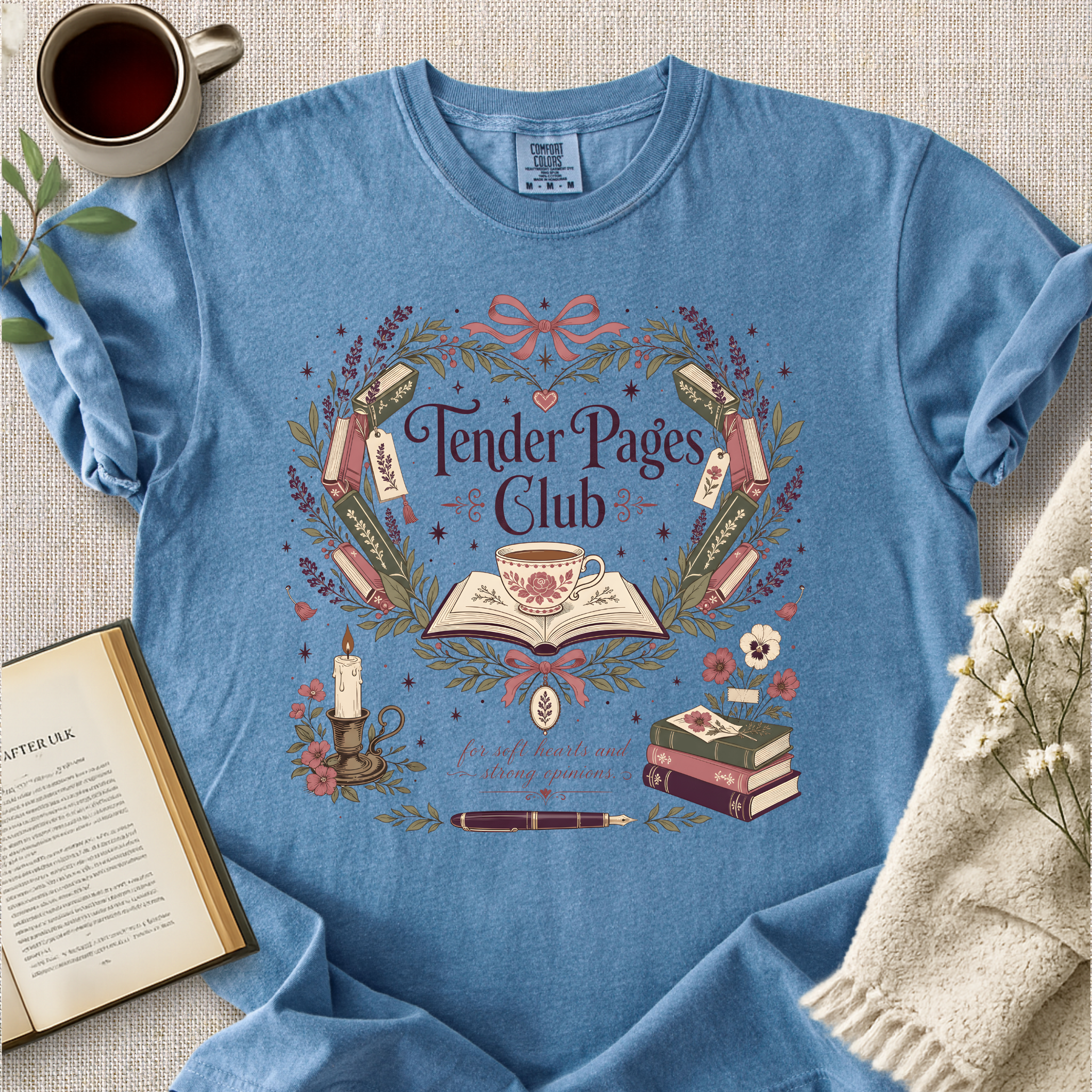 "Tender Pages Club" Cozy Tee