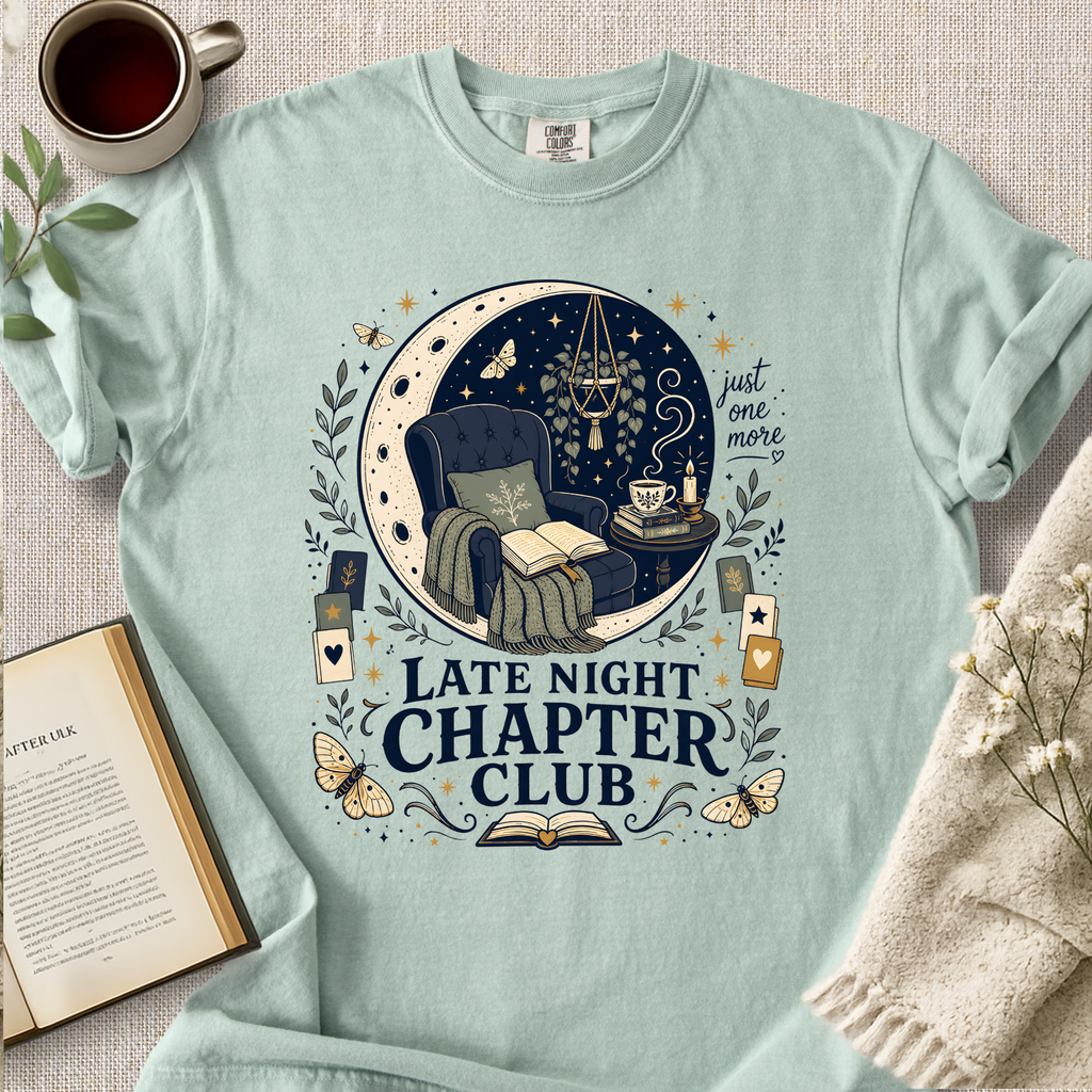 "Late Night Chapter Club" Cozy Tee