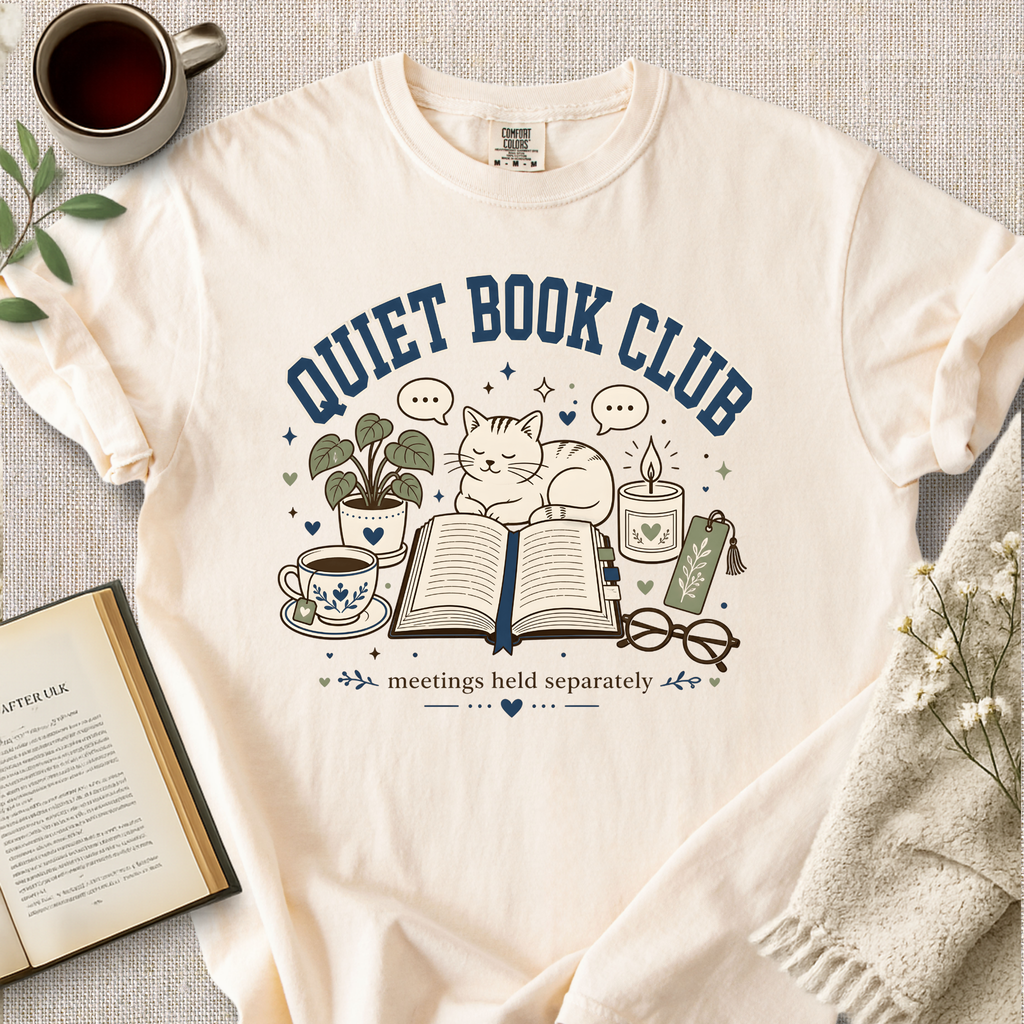 "Quiet Book Club" Cozy Tee